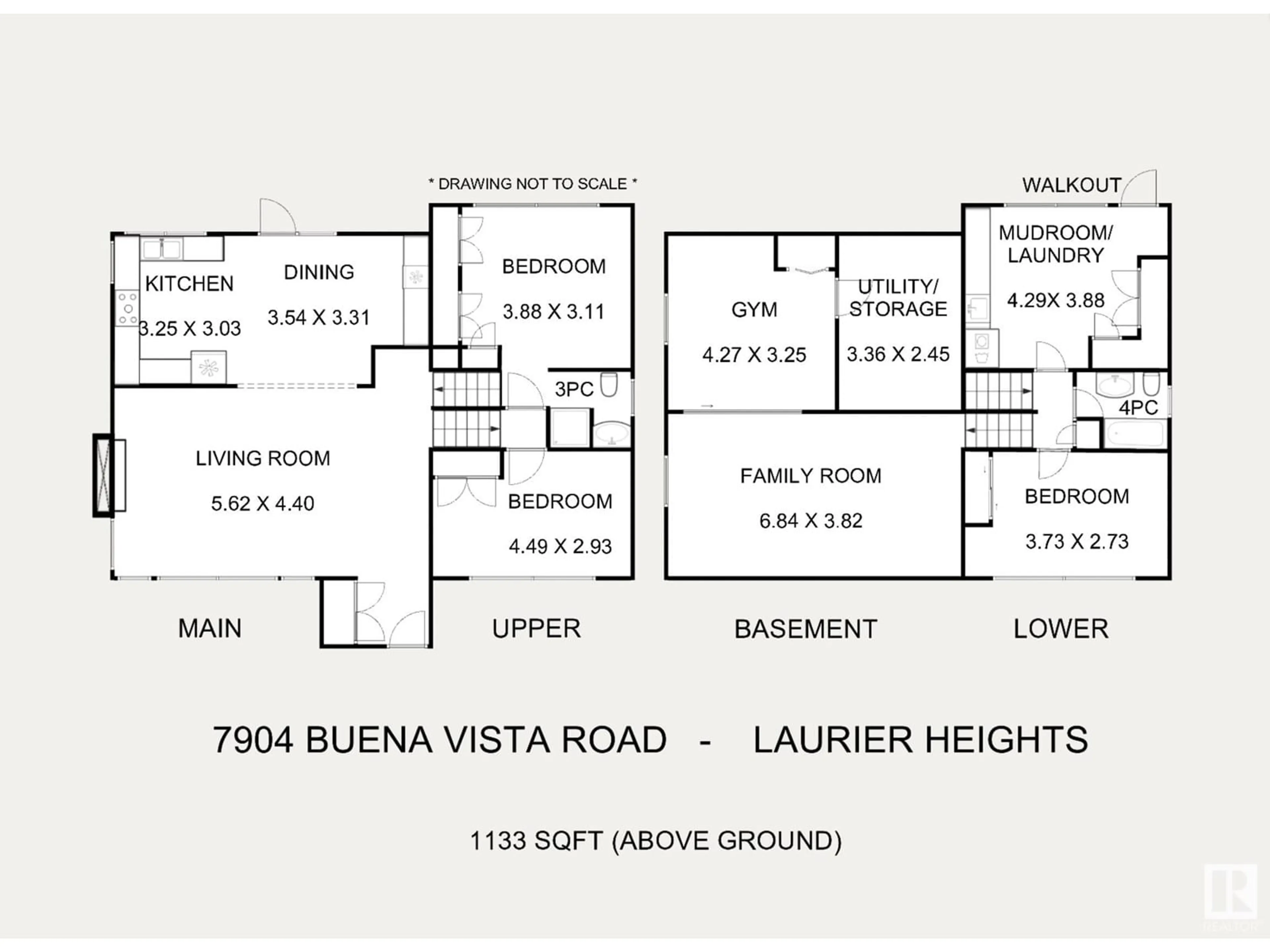 Floor plan for 7904 BUENA VISTA RD, Edmonton Alberta T5R5R4