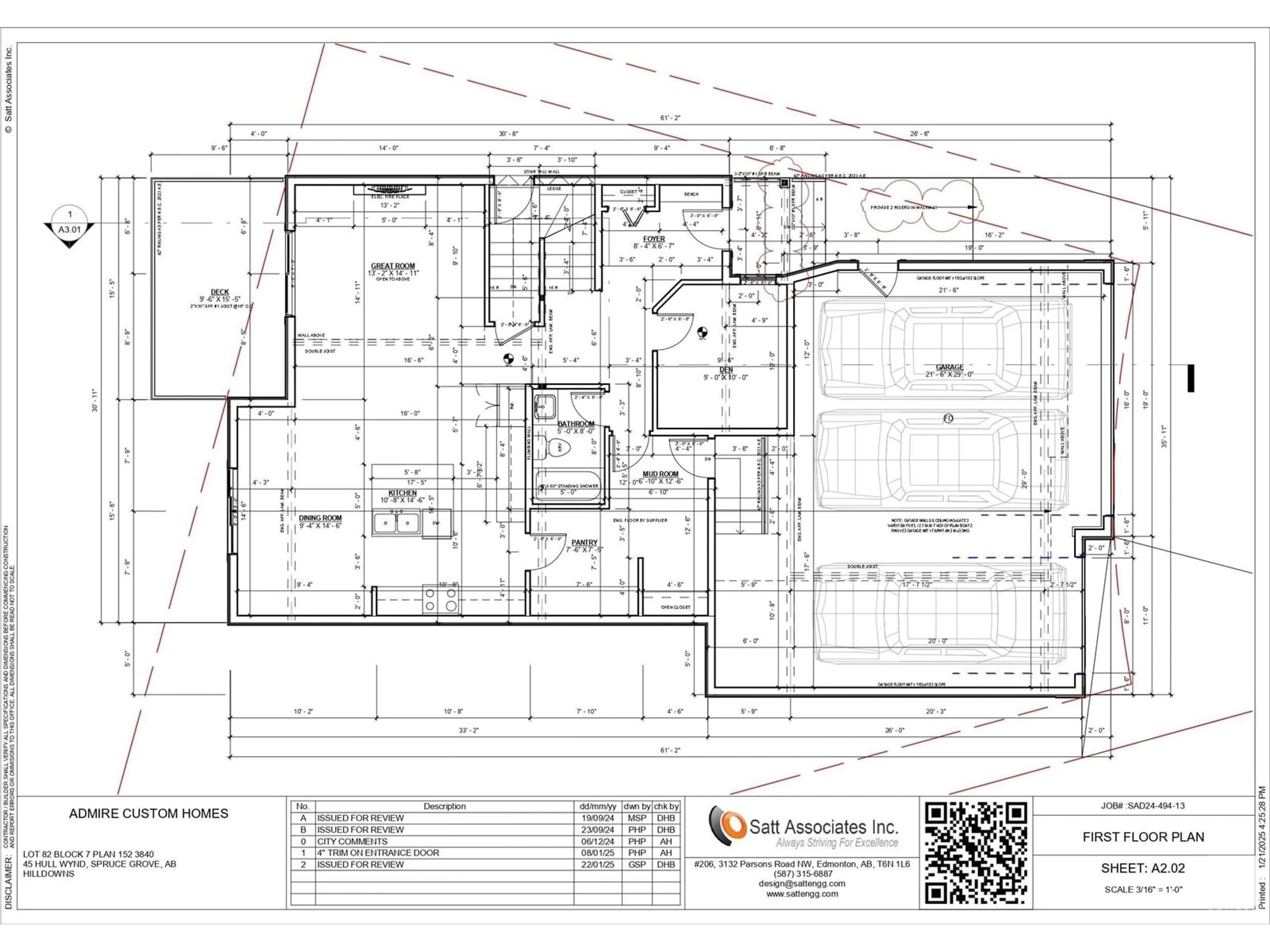 Floor plan for 45 HULL WD, Spruce Grove Alberta T7X0X5
