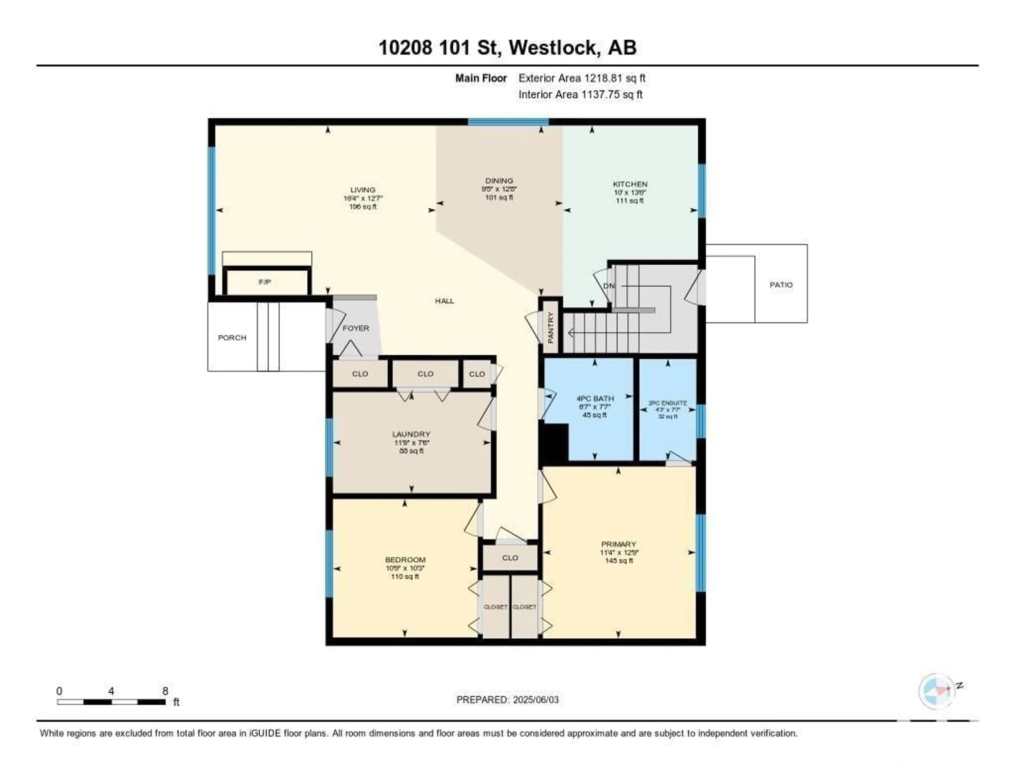 Floor plan for 10208 101 ST, Westlock Alberta T7P1X9