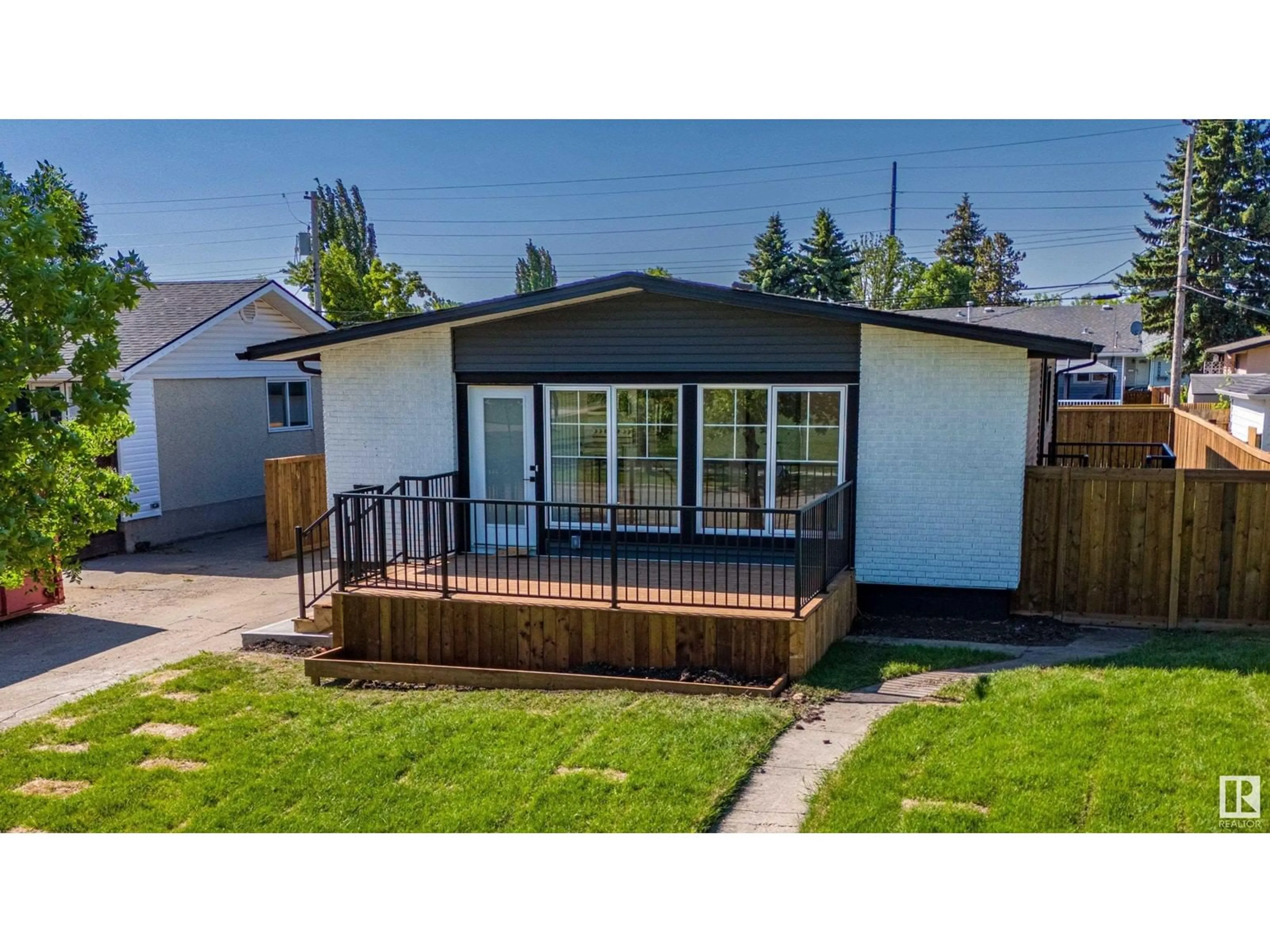 A pic from outside/outdoor area/front of a property/back of a property/a pic from drone, street for 16427 80 AV, Edmonton Alberta T5R3M8