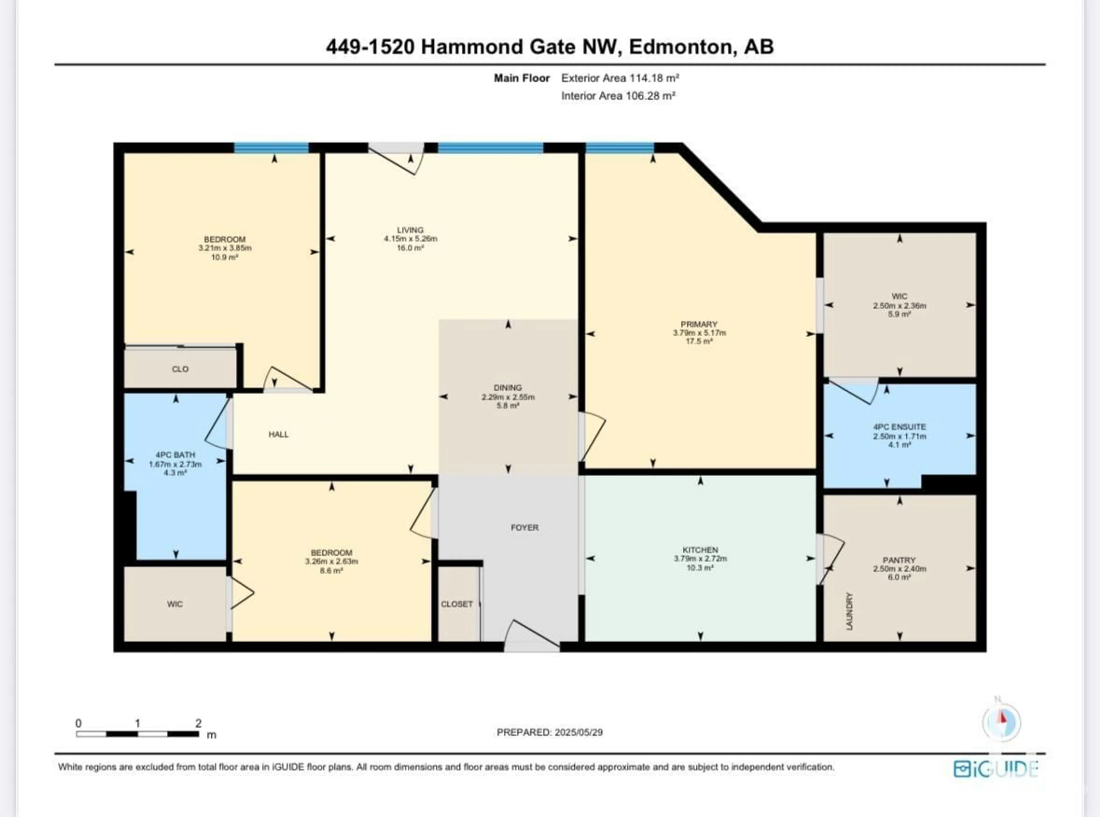 Floor plan for #449 - 1520 HAMMOND GATE, Edmonton Alberta T6M0J4