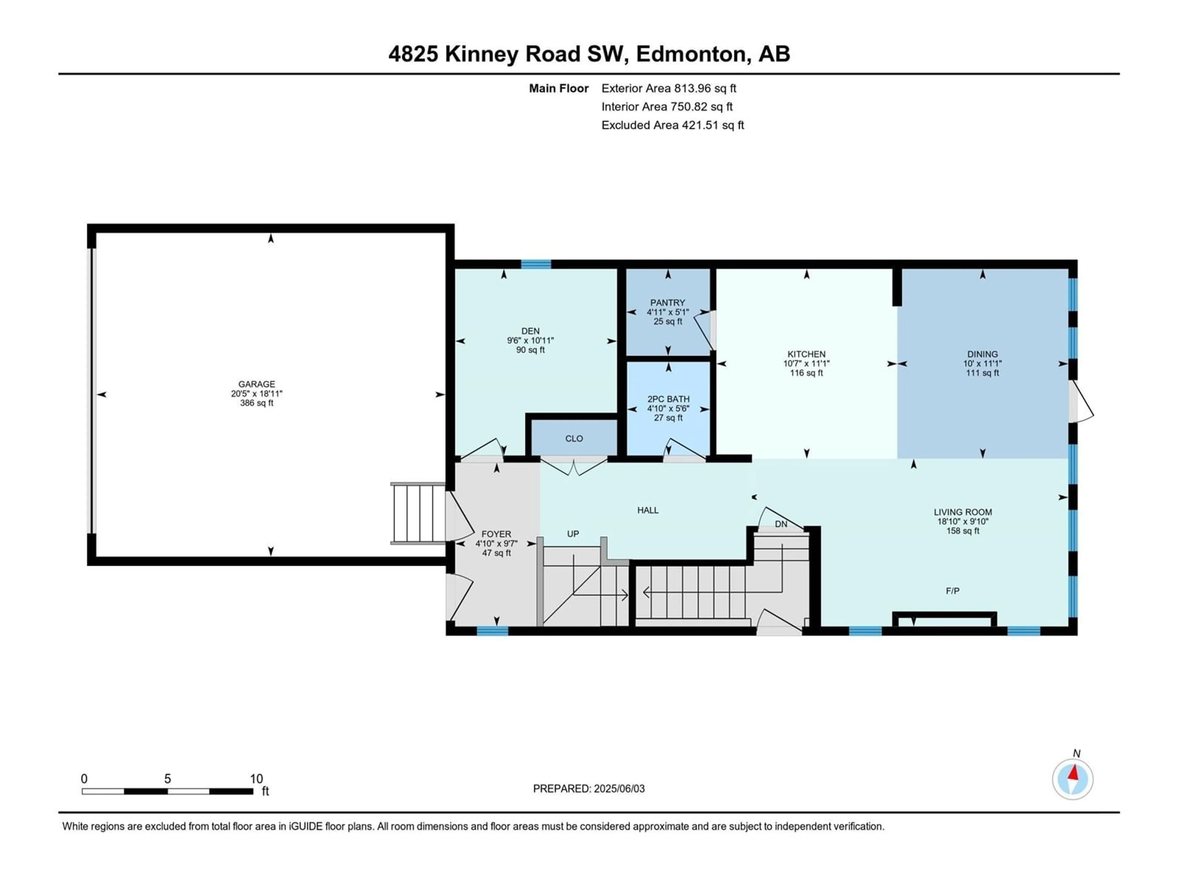 Floor plan for 4825 KINNEY RD, Edmonton Alberta T6W5G2