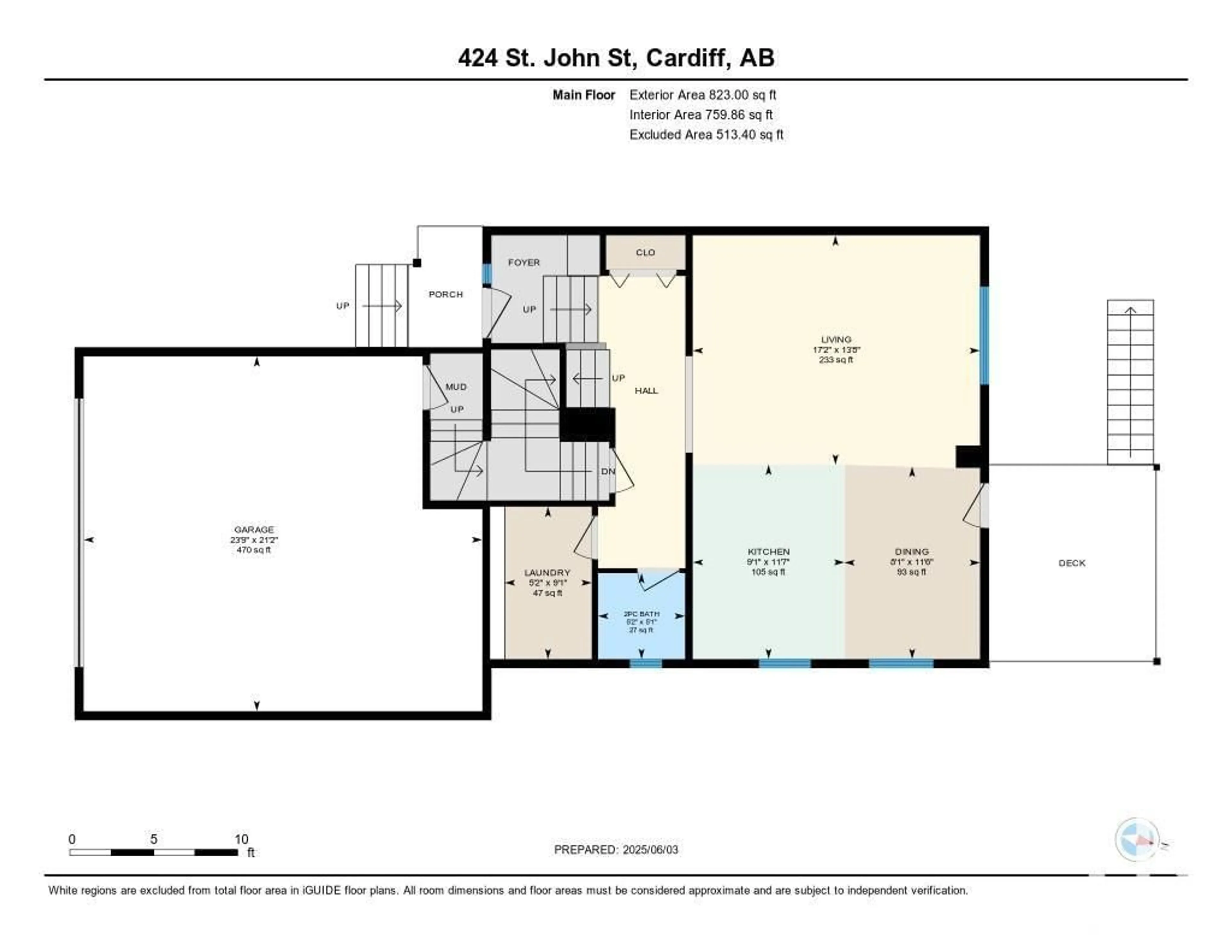 Floor plan for 25100 - 424 TWP ROAD 554, Cardiff Alberta T8R2G5