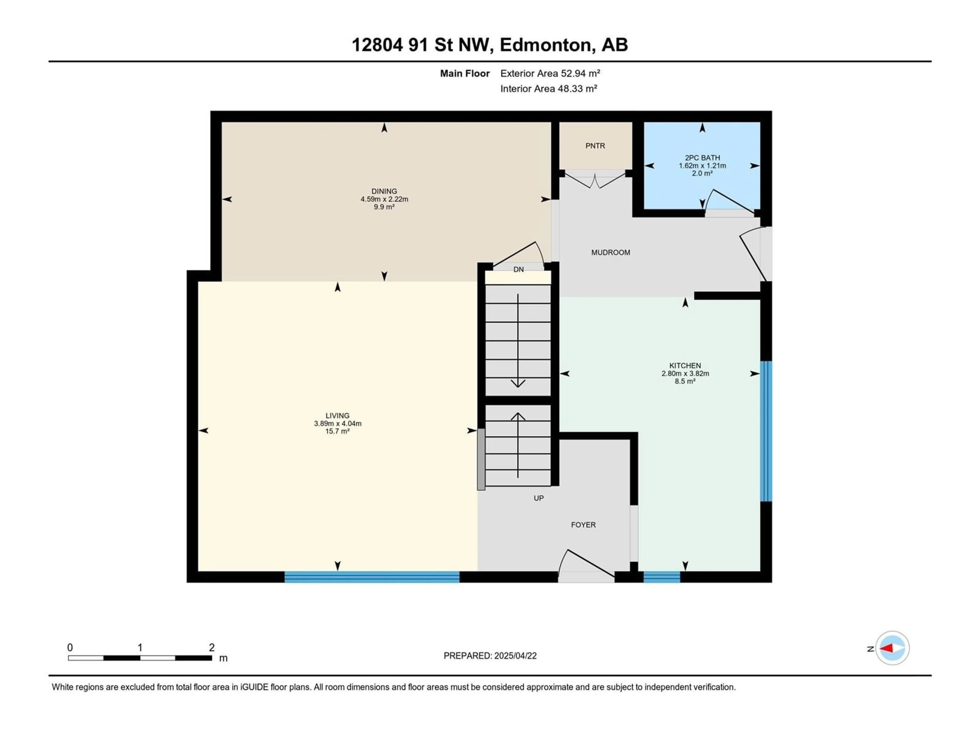 Floor plan for NW - 12804 & 12806 91 ST, Edmonton Alberta T5E3P3