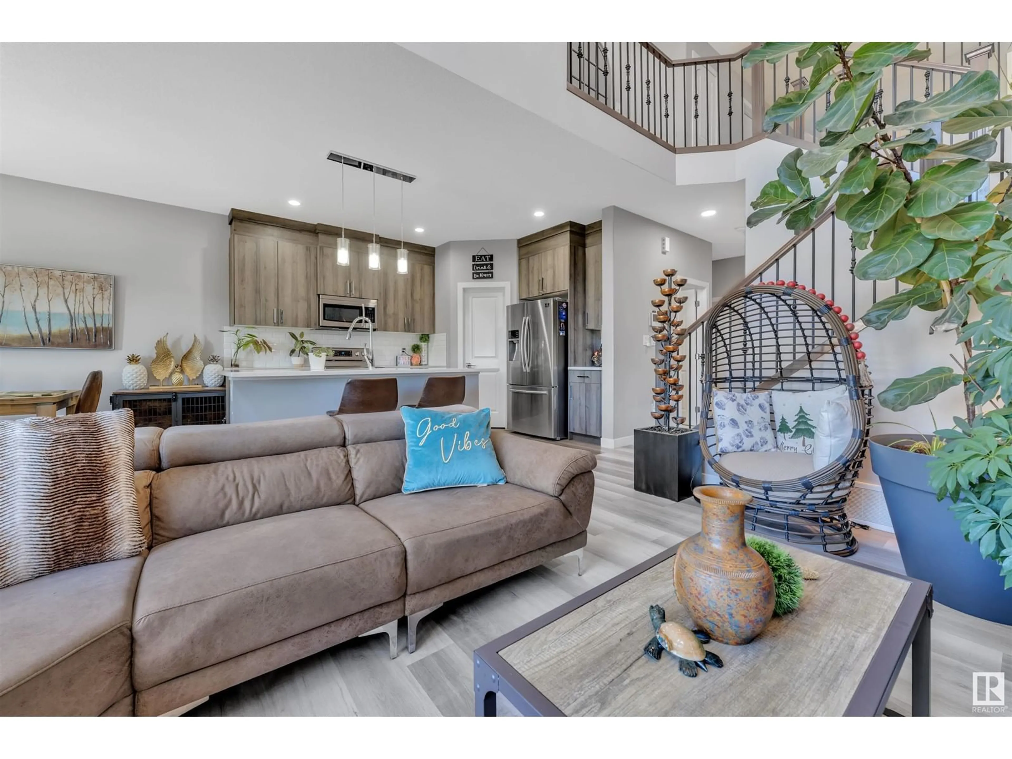 Living room with furniture, unknown for SW SW - 9349 COOPER BN, Edmonton Alberta T6W4M4
