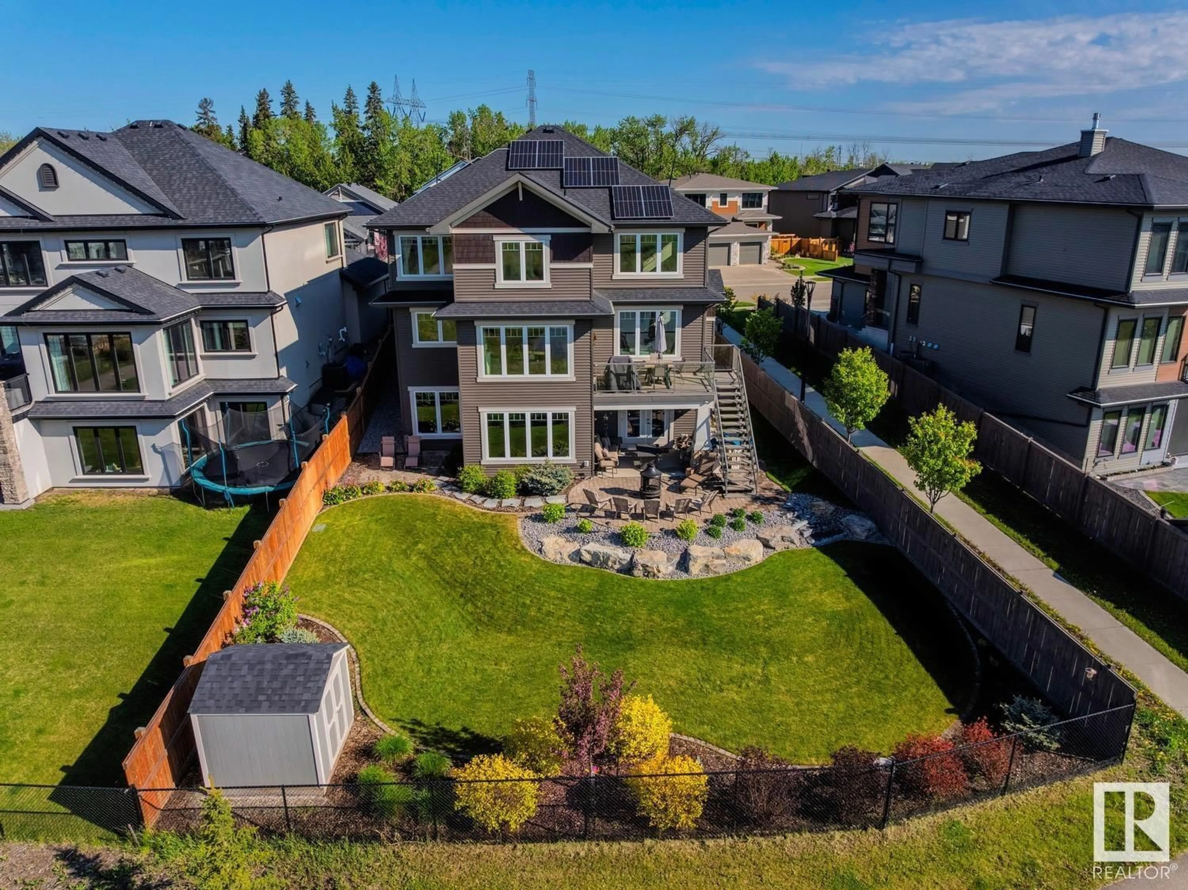 A pic from outside/outdoor area/front of a property/back of a property/a pic from drone, mountain view for 20351 29 AV, Edmonton Alberta T6M0W5