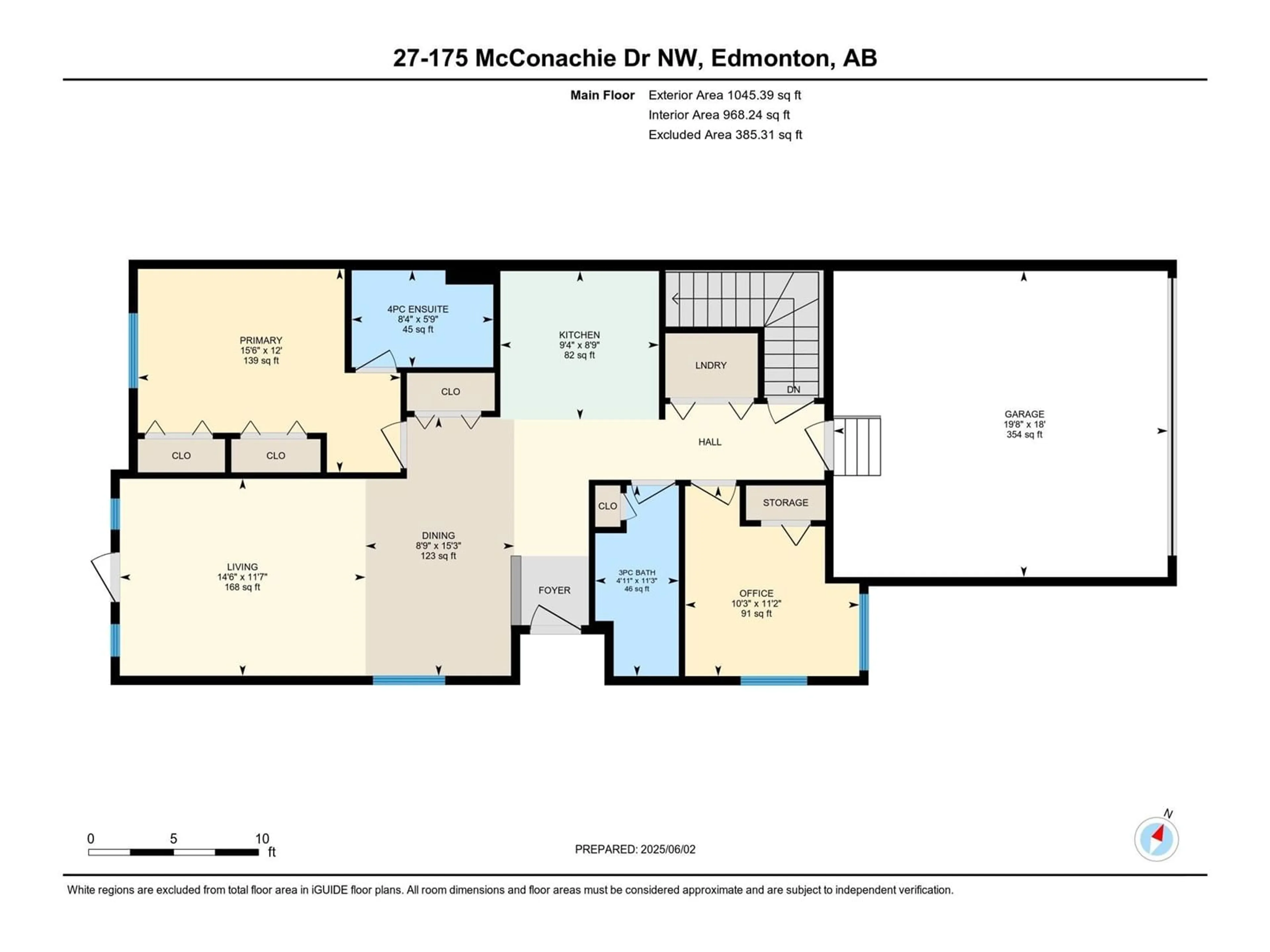 Floor plan for 175 - 27 MCCONACHIE DR, Edmonton Alberta T5Y0S1