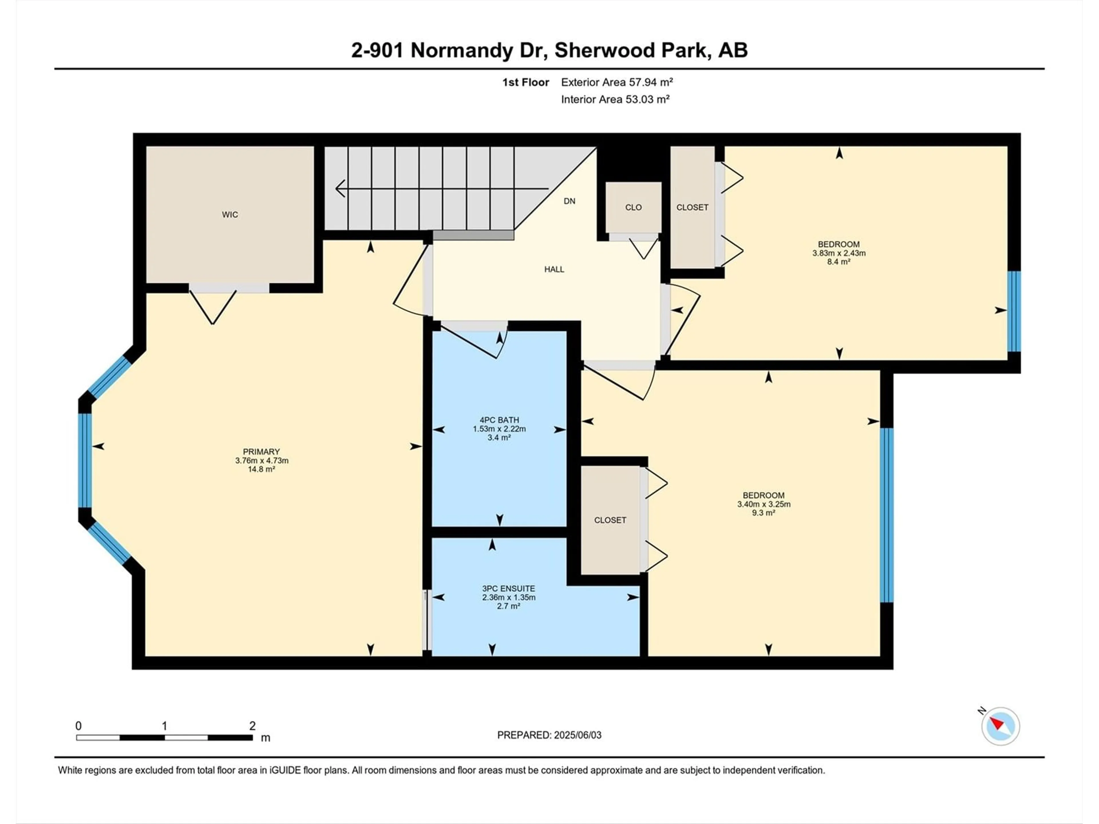 Floor plan for #2 - 901 NORMANDY DR, Sherwood Park Alberta T8A2V7