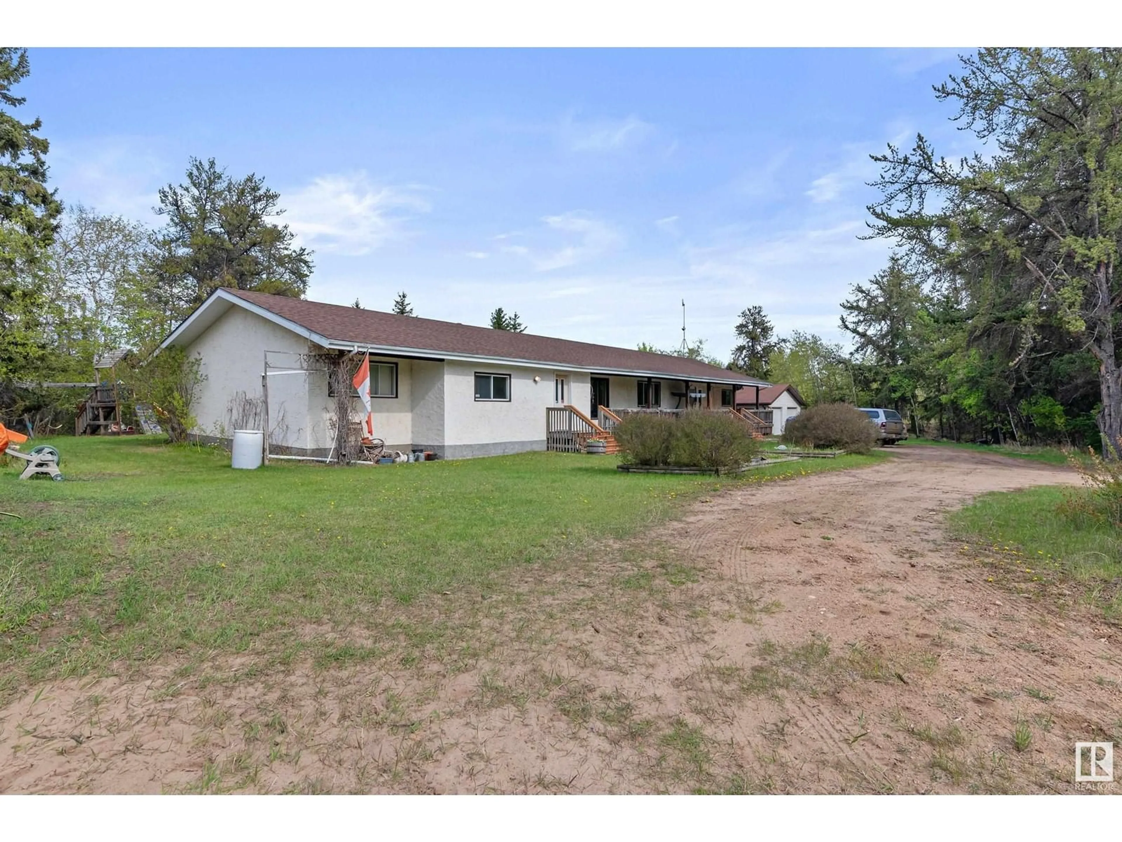 A pic from outside/outdoor area/front of a property/back of a property/a pic from drone, street for 57209 RGE RD 222, Rural Sturgeon County Alberta T0A2W0