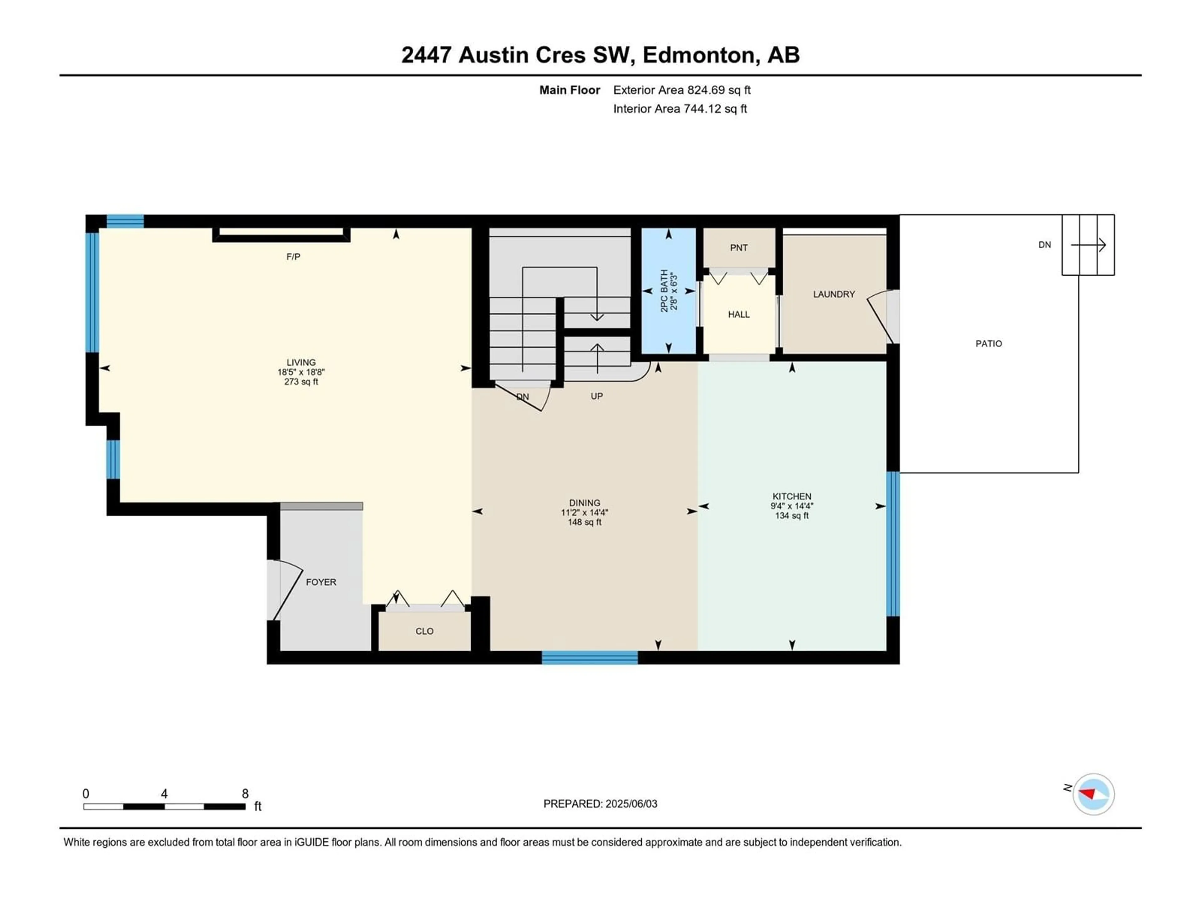 Floor plan for SW SW - 2447 AUSTIN CR, Edmonton Alberta T6W0L4