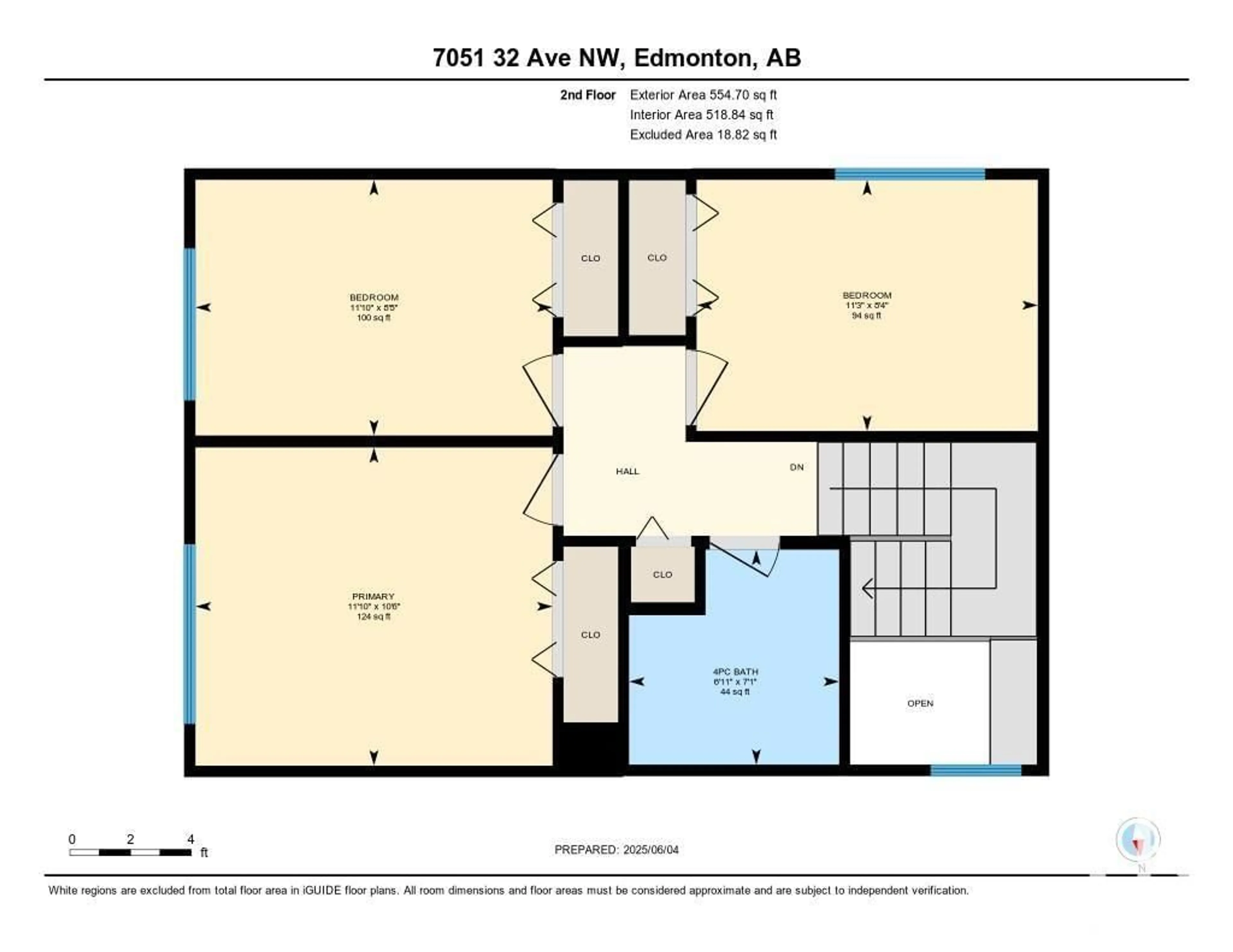 Floor plan for 7051 32 AV, Edmonton Alberta T6K2K9