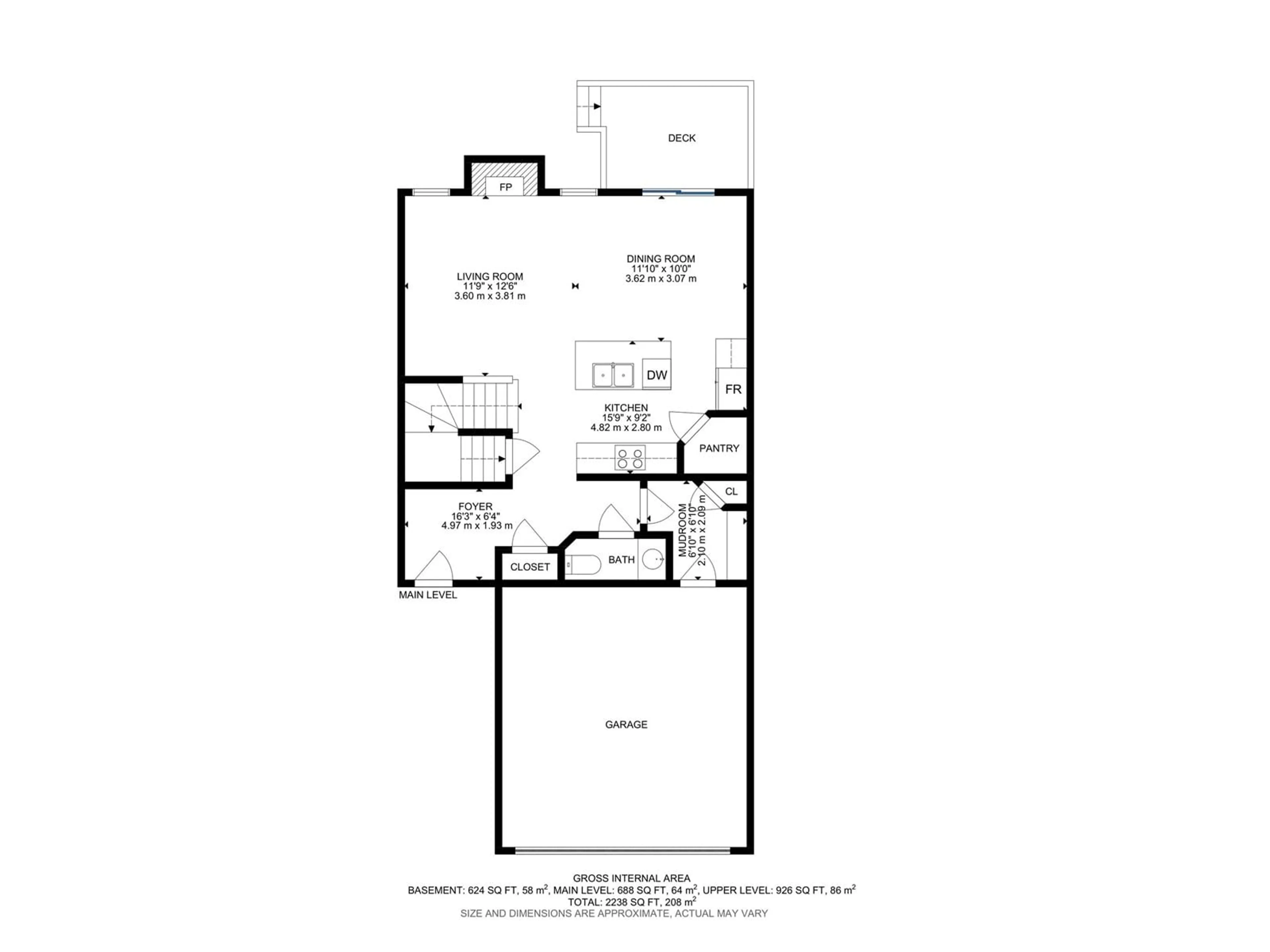 Floor plan for 2406 SPARROW CR, Edmonton Alberta T5S0G5