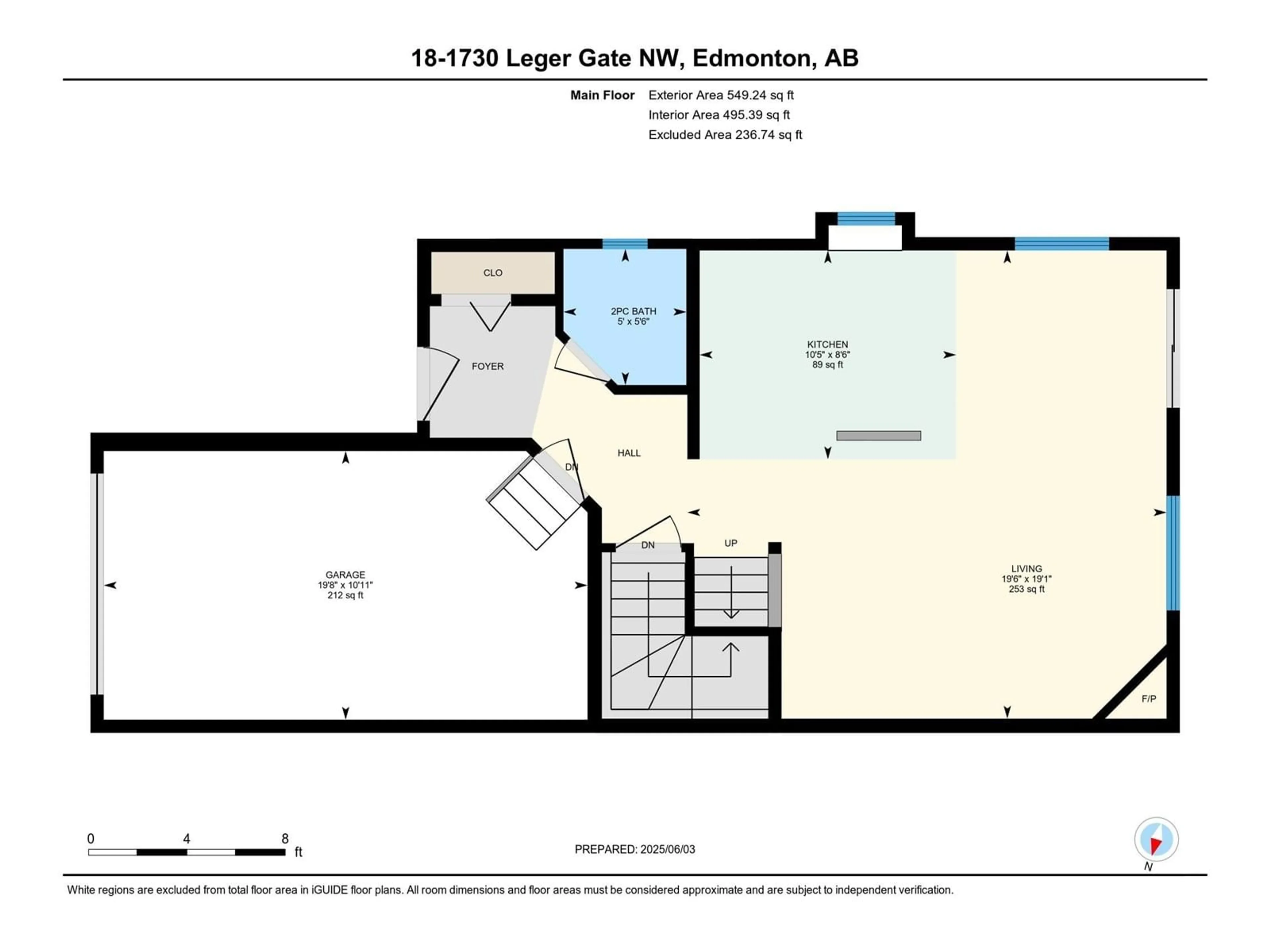 Floor plan for #18 - 1730 LEGER GATE, Edmonton Alberta T6R0R3