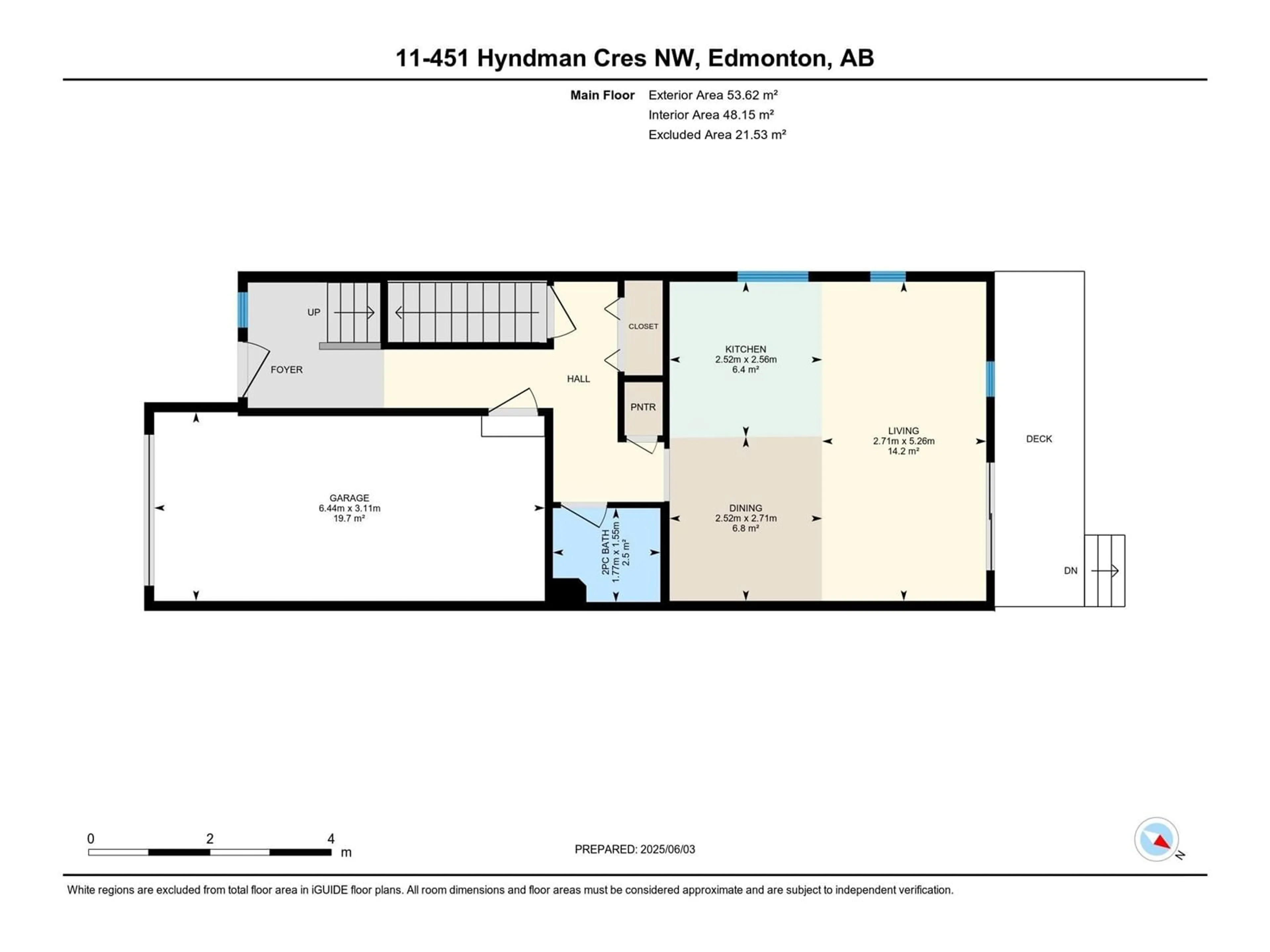 Floor plan for #11 - 451 HYNDMAN CR NW, Edmonton Alberta T5A5J3