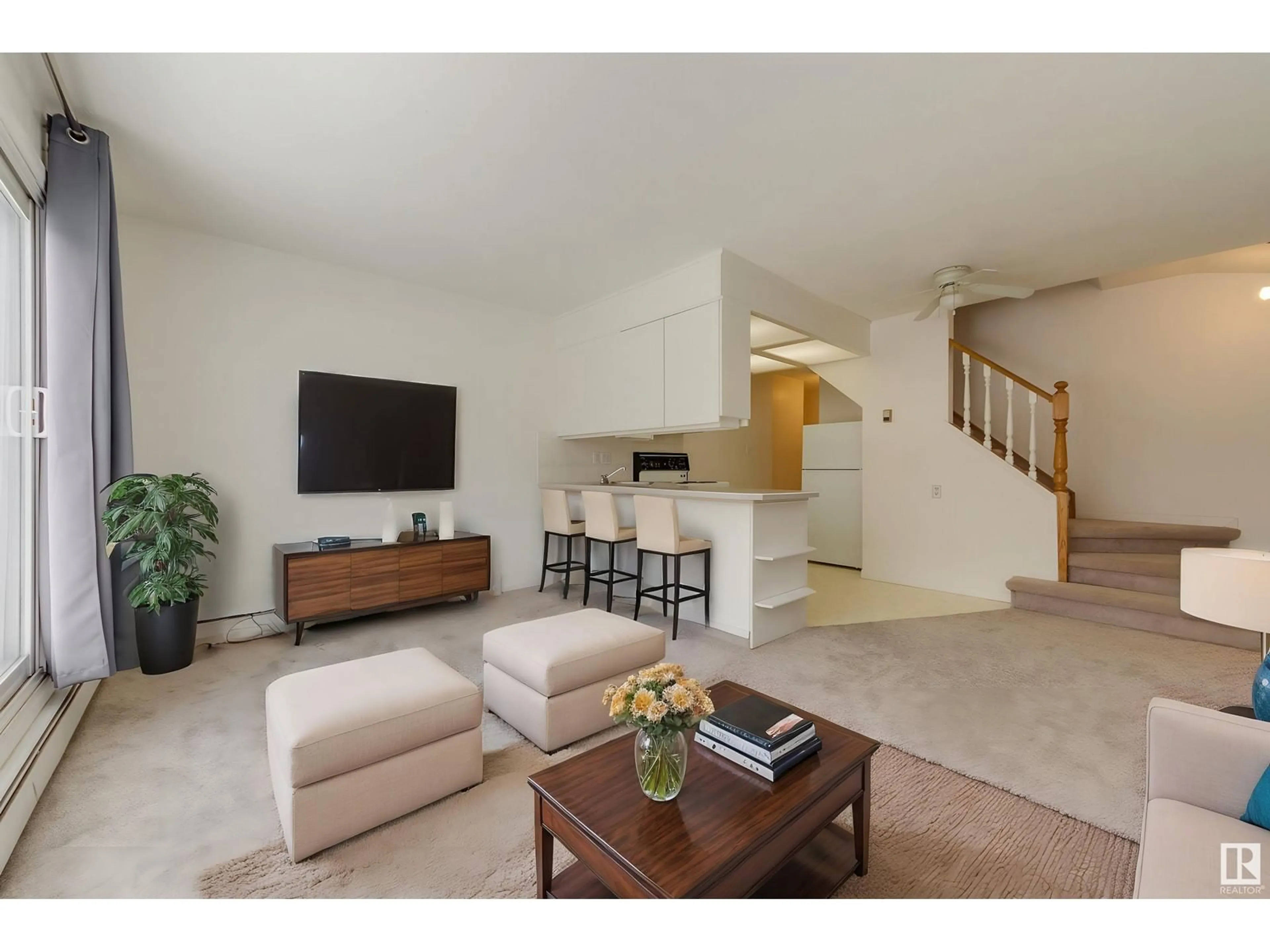 Living room with furniture, unknown for 11 - 10324 119 ST, Edmonton Alberta T5K1Z6