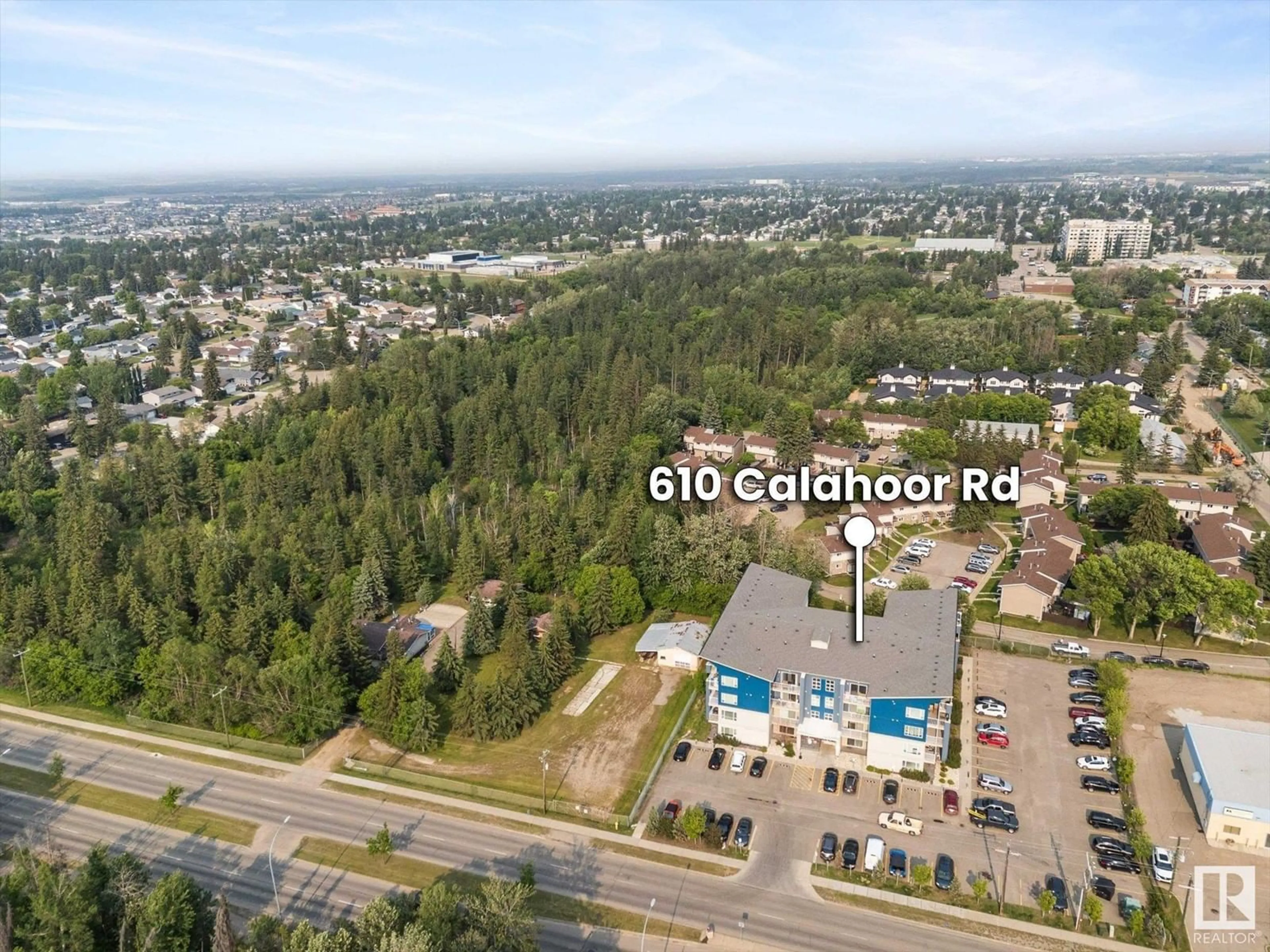 A pic from outside/outdoor area/front of a property/back of a property/a pic from drone, unknown for #214 - 610 CALAHOO RD, Spruce Grove Alberta T7X1R1