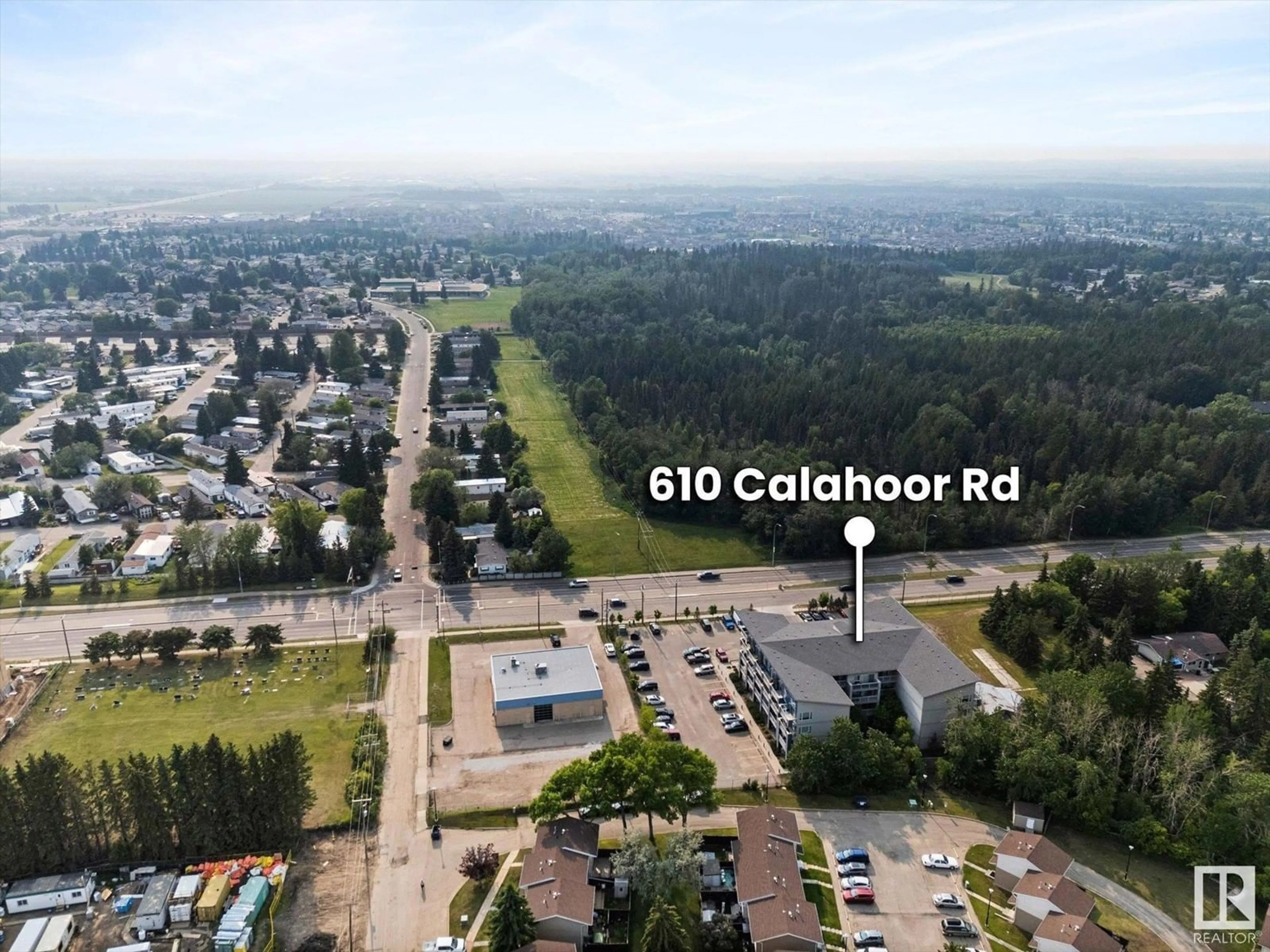 A pic from outside/outdoor area/front of a property/back of a property/a pic from drone, unknown for #214 - 610 CALAHOO RD, Spruce Grove Alberta T7X1R1