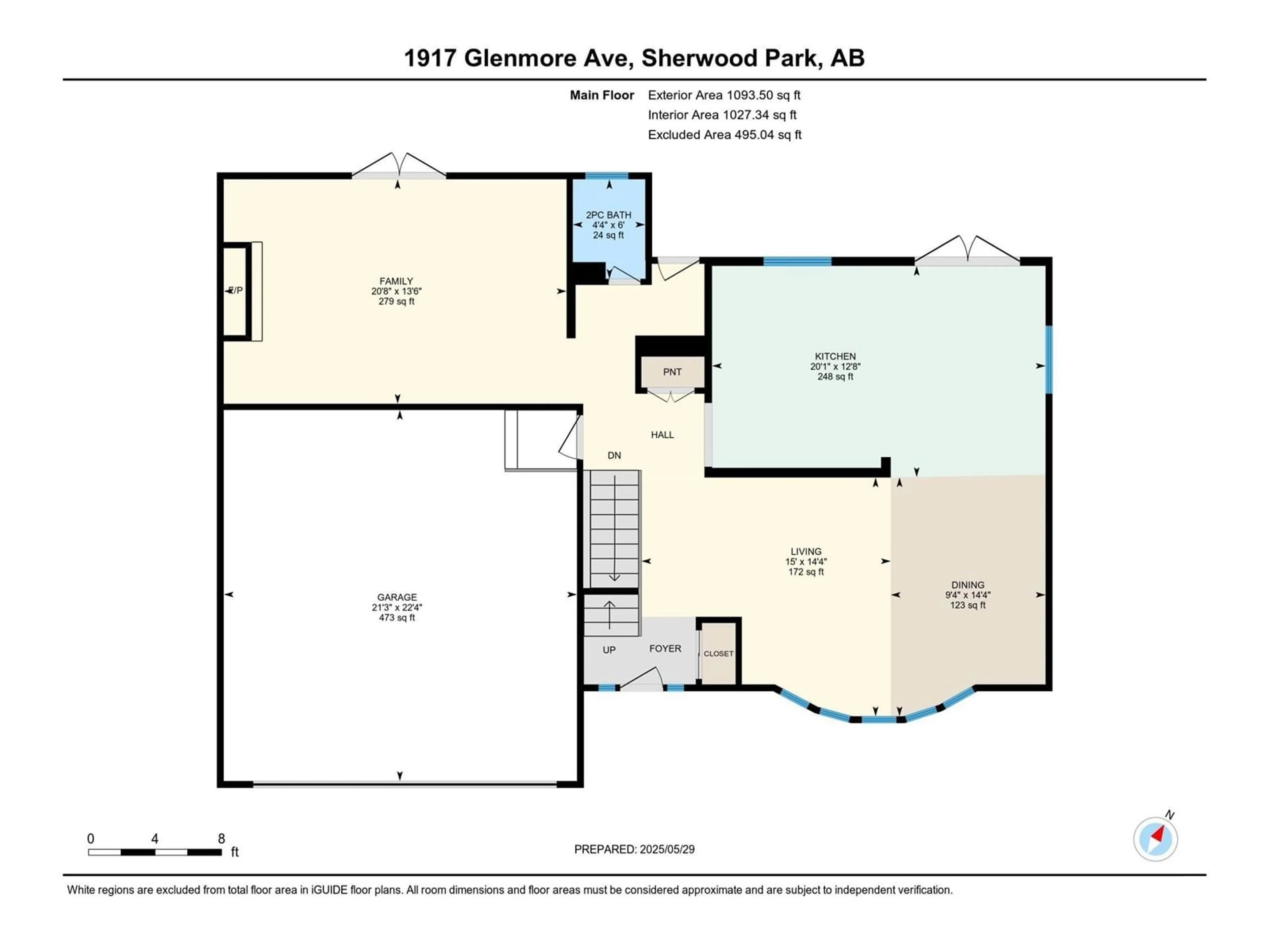Floor plan for 1917 GLENMORE AV, Sherwood Park Alberta T8A0X6