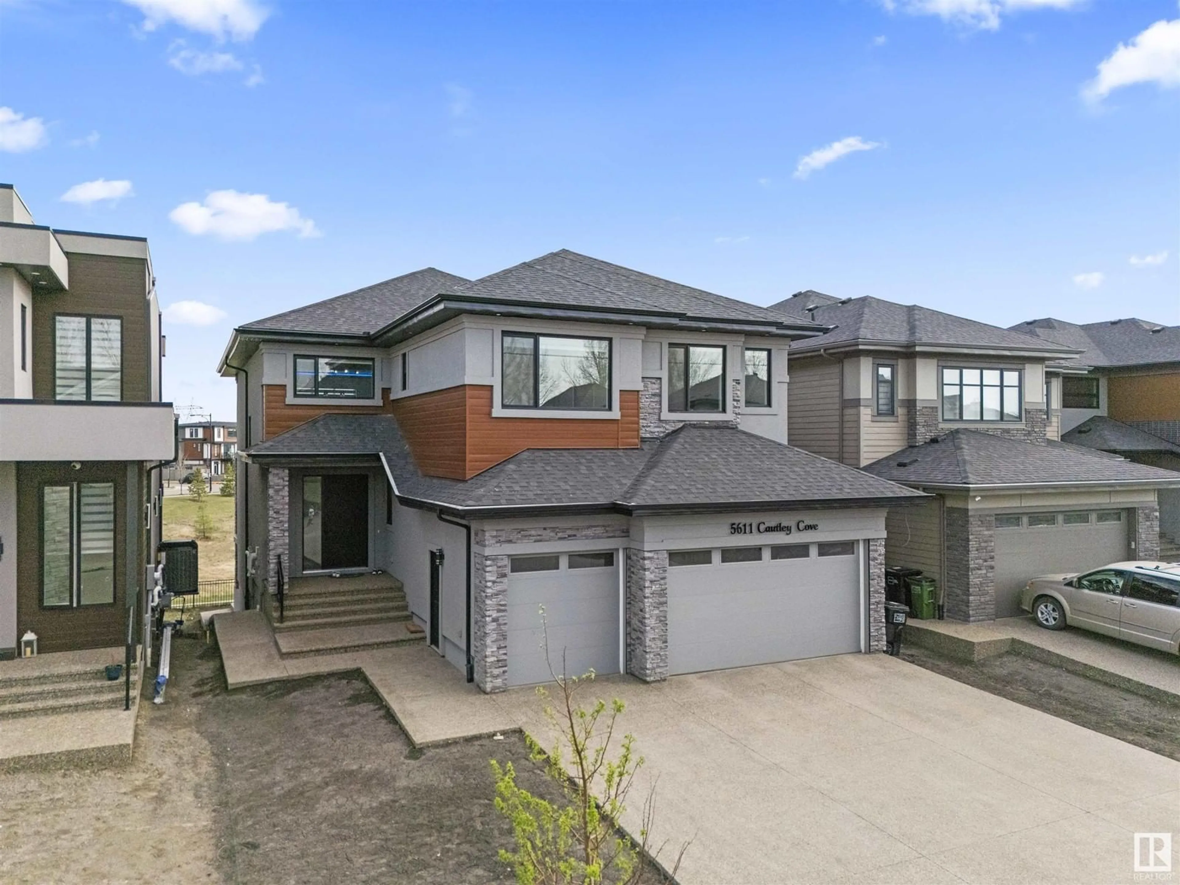 Home with brick exterior material, street for 5611 CAUTLEY COVE CV, Edmonton Alberta T6W4P7