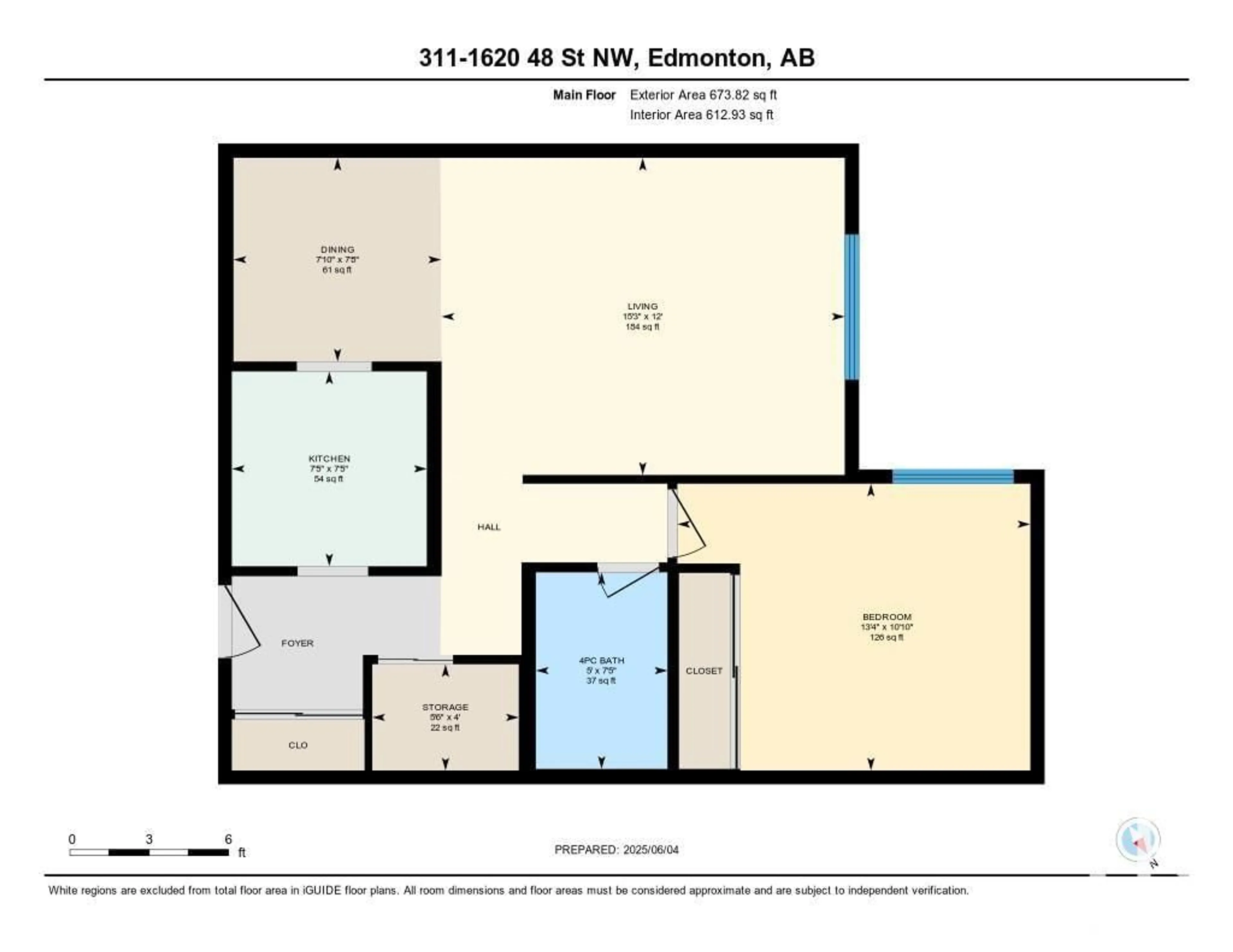 Floor plan for 311 - 1620 48 ST, Edmonton Alberta T6L5B1