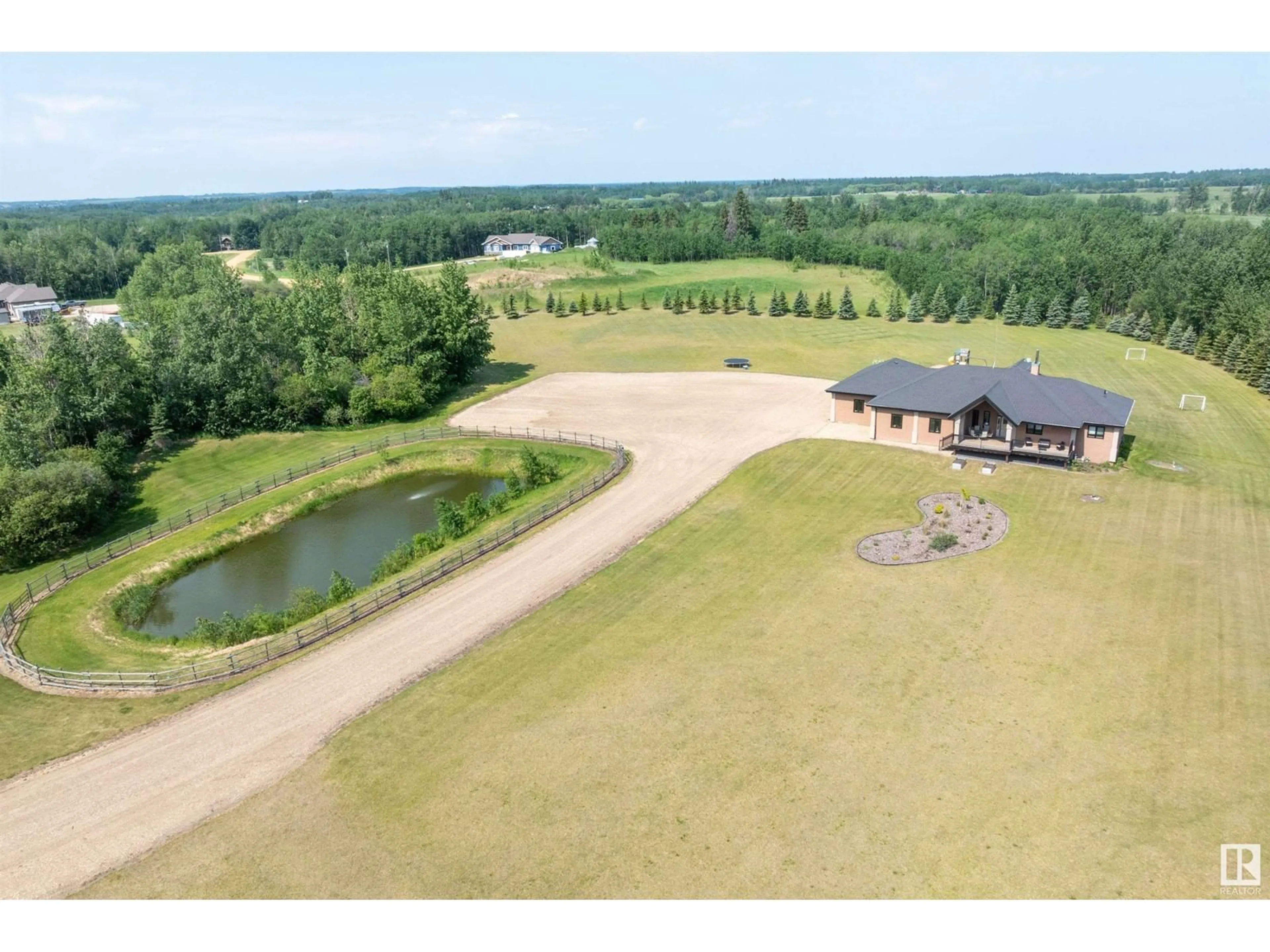 A pic from outside/outdoor area/front of a property/back of a property/a pic from drone, water/lake/river/ocean view for 241016 - 11 TWP ROAD 474, Rural Wetaskiwin County Alberta T0C1Z0
