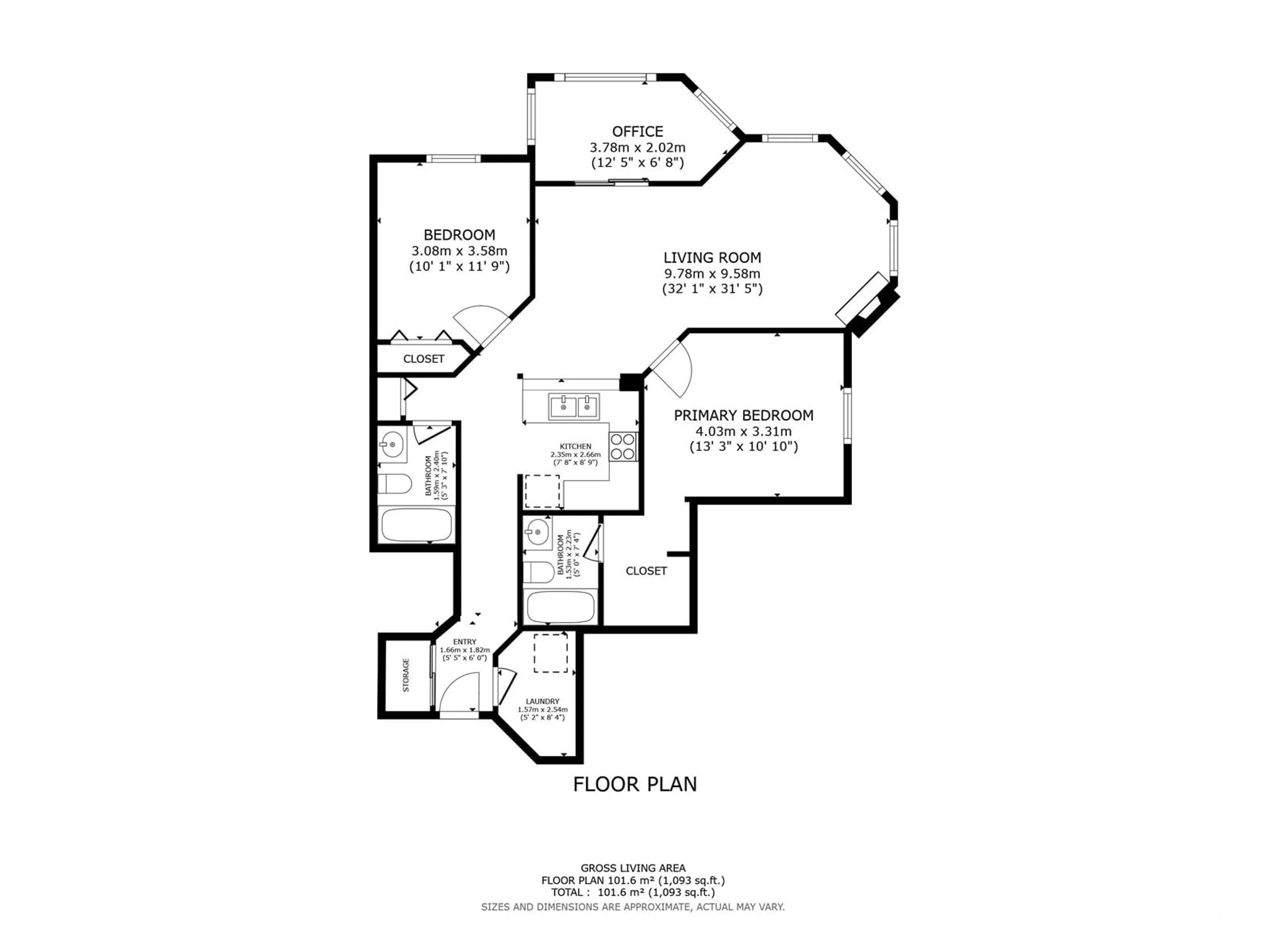 Floor plan for #115 - 9938 104 ST, Edmonton Alberta T5K2X7