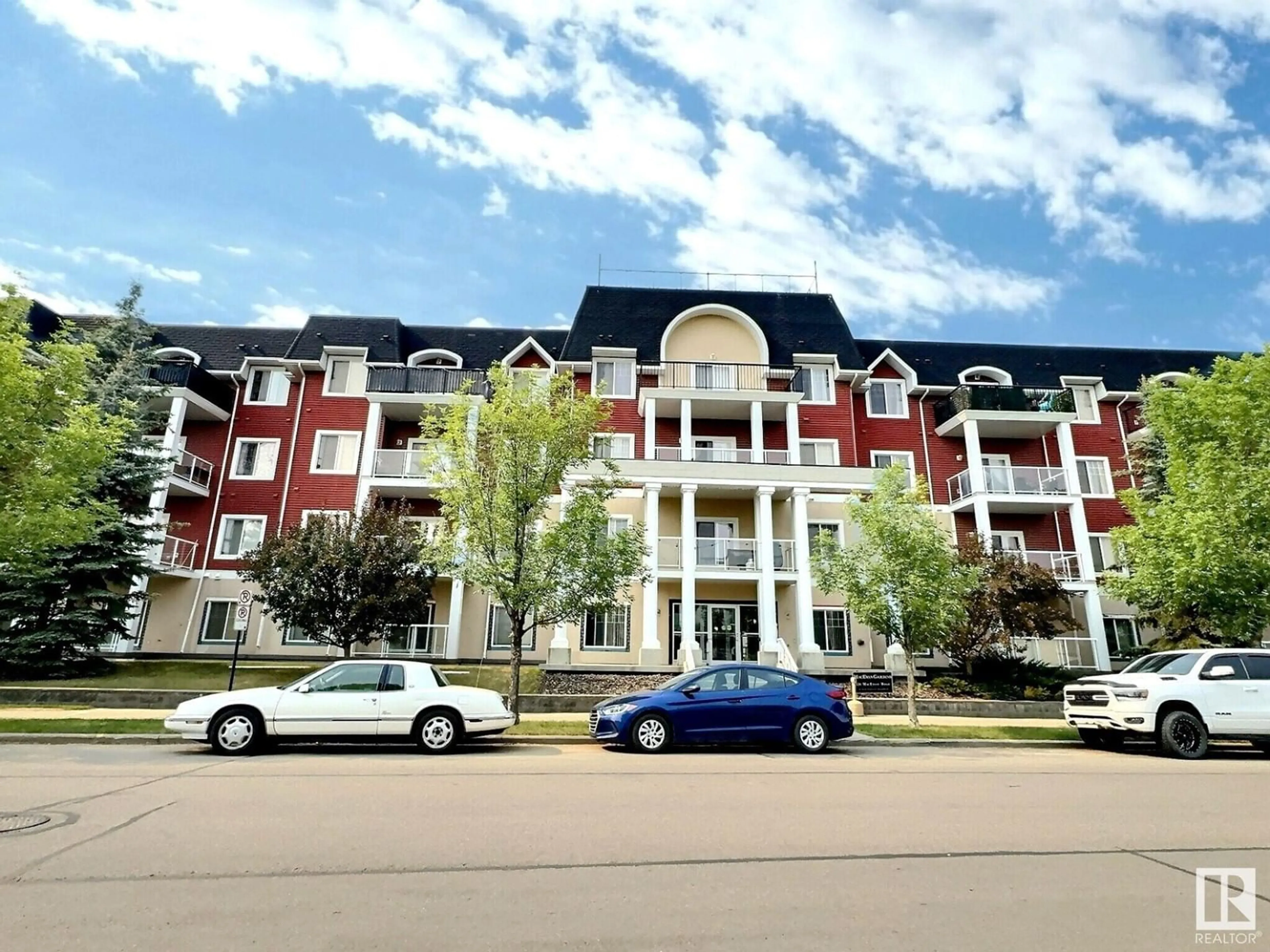 A pic from outside/outdoor area/front of a property/back of a property/a pic from drone, mountain view for #319 - 226 MACEWAN RD, Edmonton Alberta T6W0L5