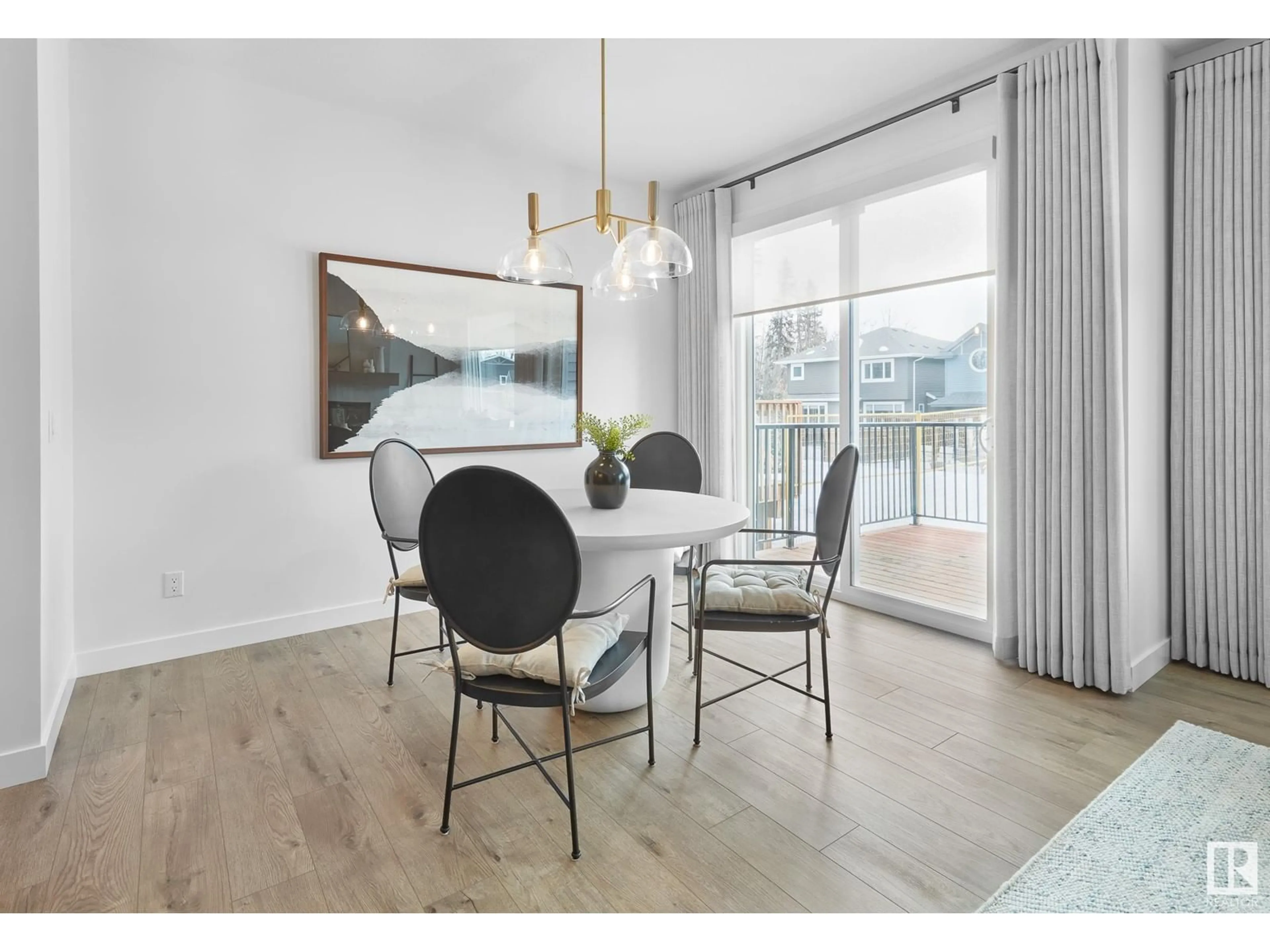 Dining room, wood/laminate floor for SW - 4813 CAWSEY TC, Edmonton Alberta T6W5M7