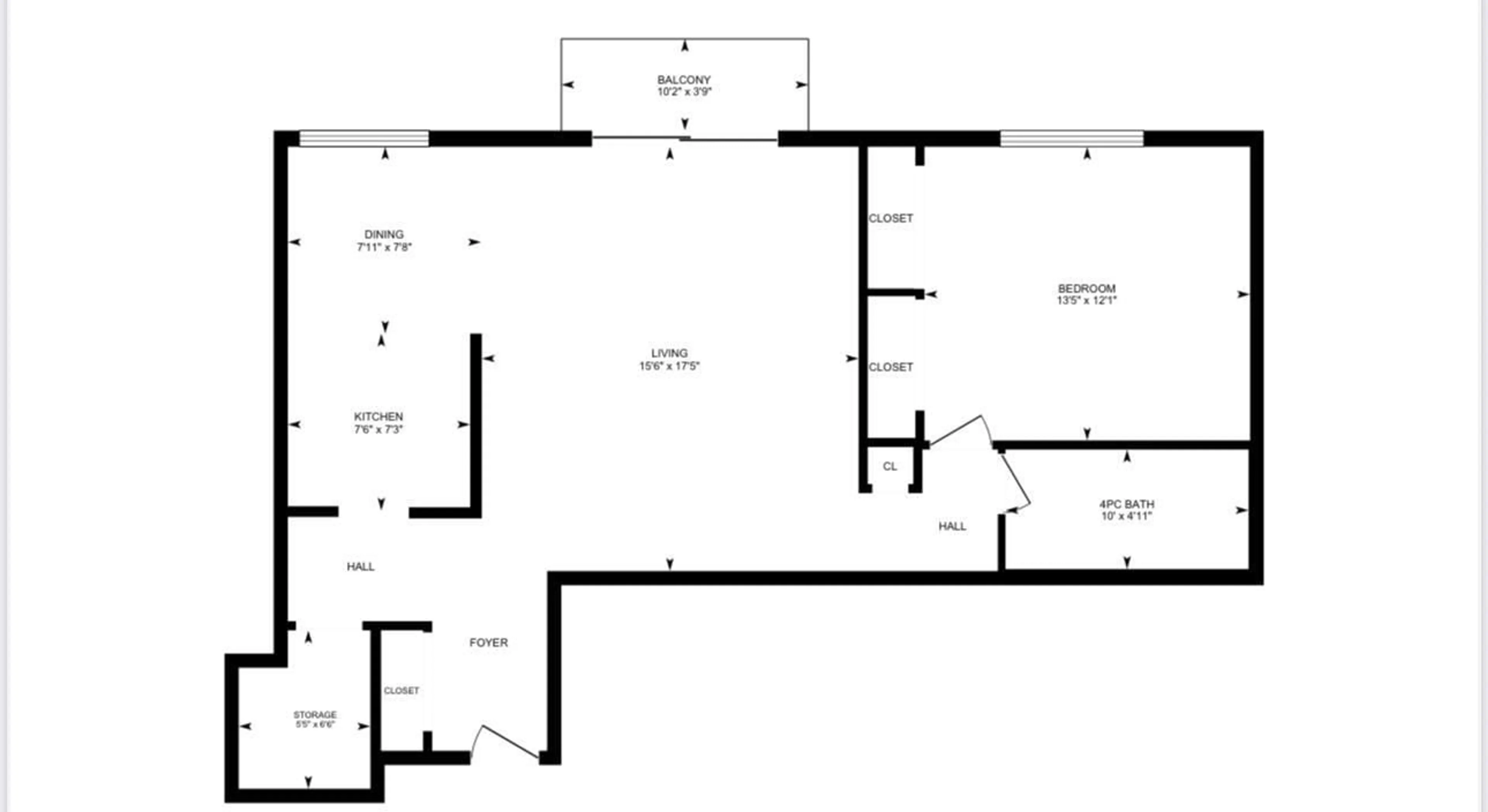 Floor plan for #208 - 10434 125 ST, Edmonton Alberta T5N4A2
