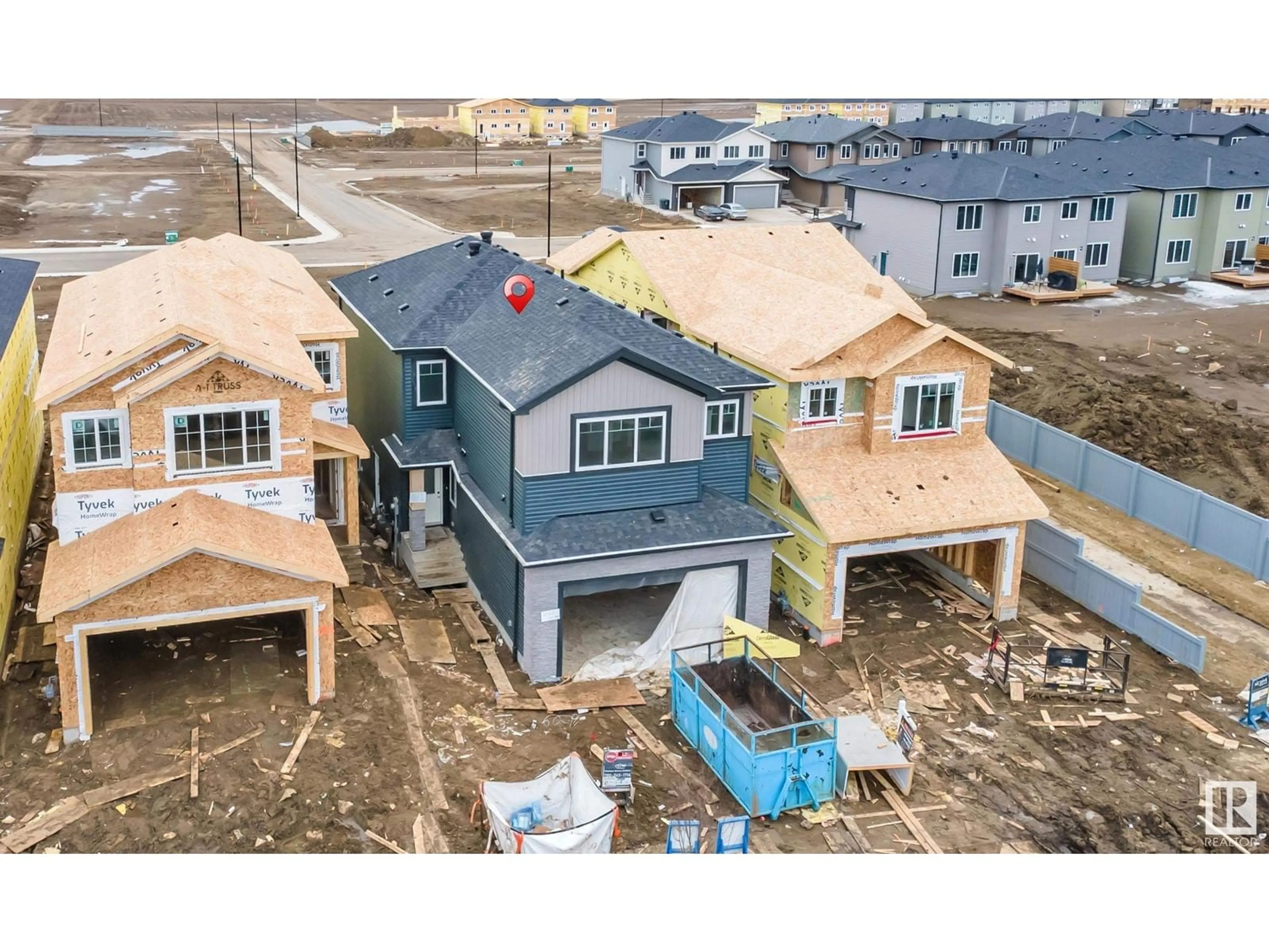 A pic from outside/outdoor area/front of a property/back of a property/a pic from drone, building for 3523 42 AVE, Beaumont Alberta T4X3G4