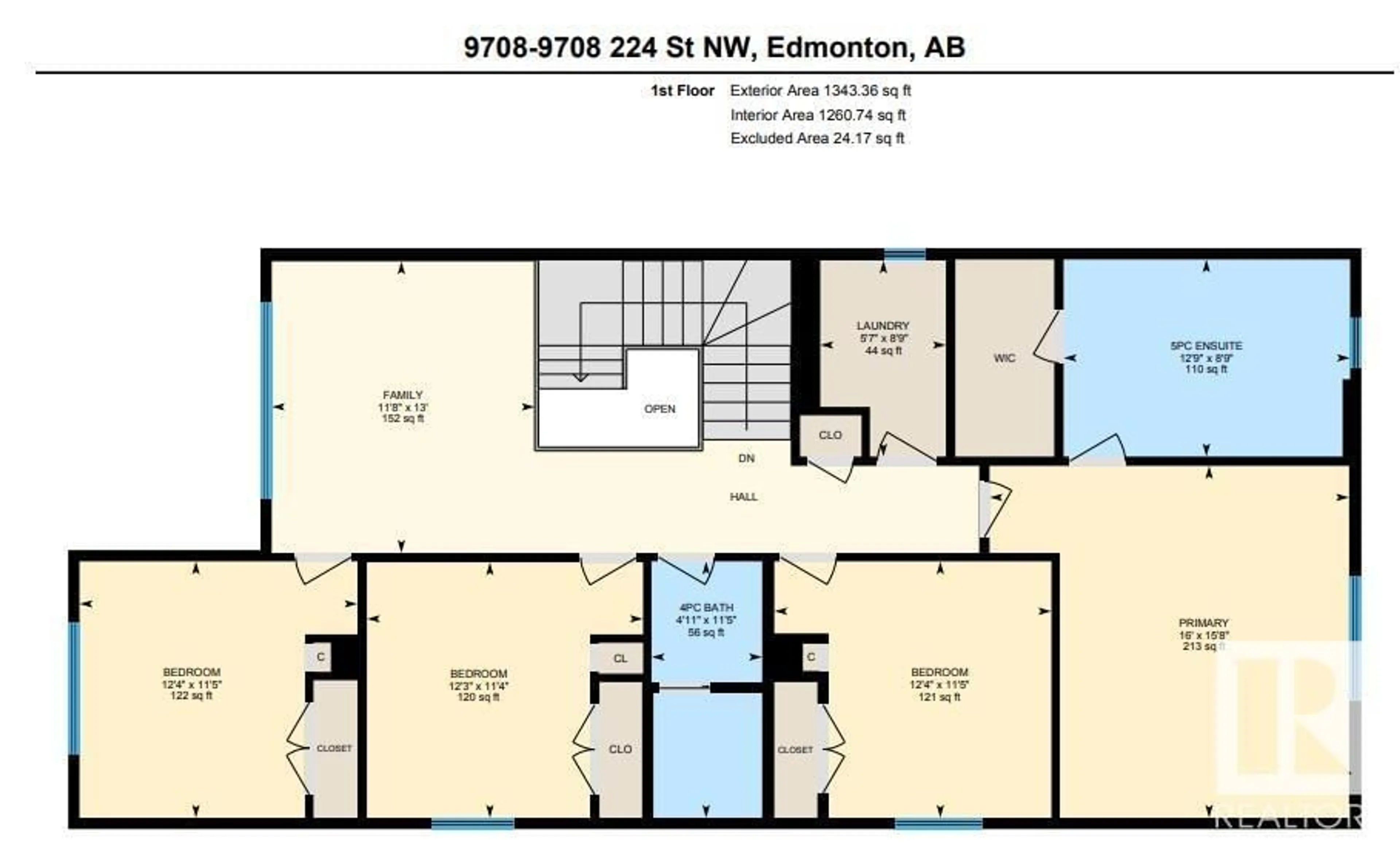 Floor plan for 9708 224 ST, Edmonton Alberta T5T7P4
