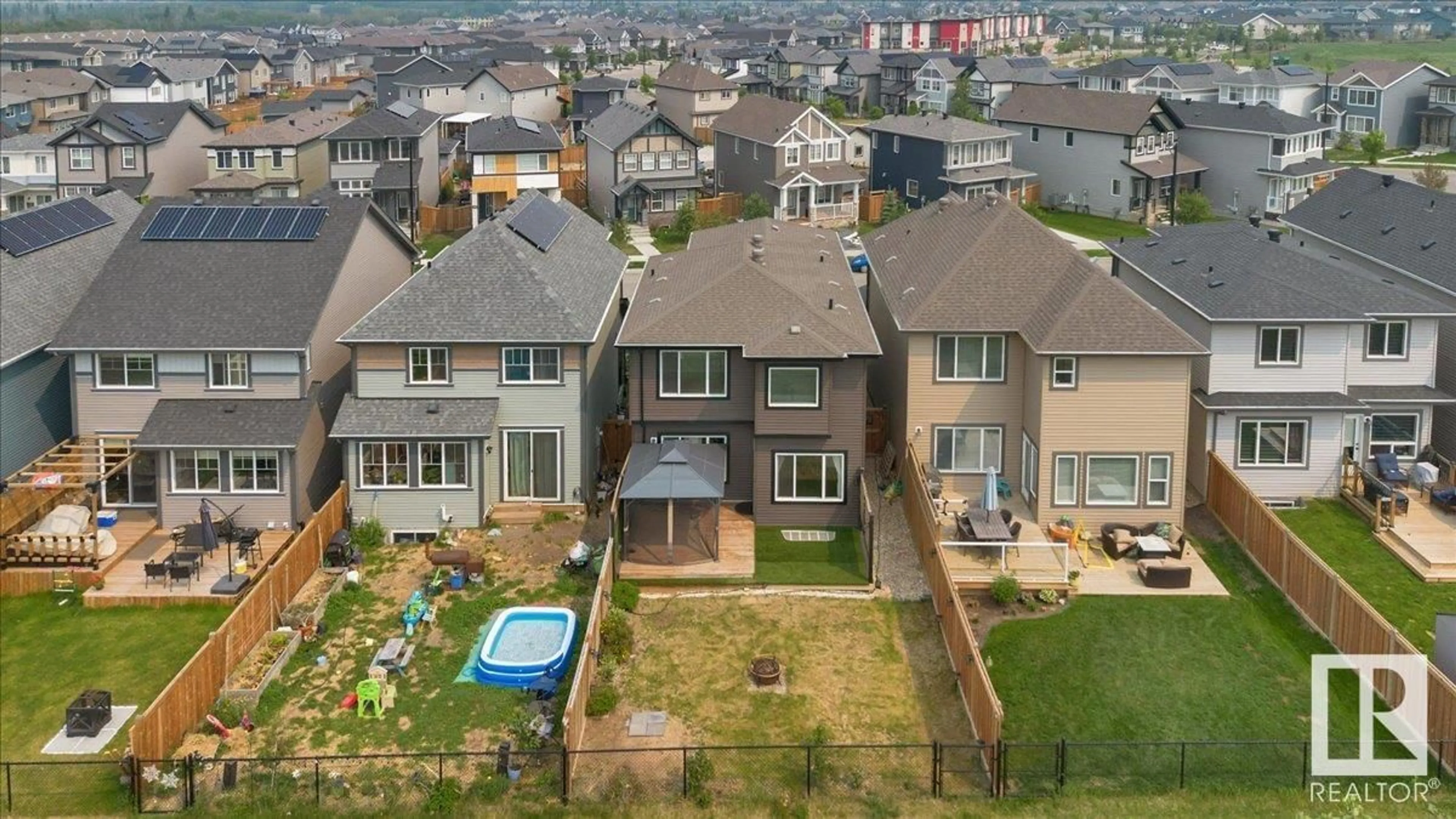A pic from outside/outdoor area/front of a property/back of a property/a pic from drone, city buildings view from balcony for 13028 211 ST NW, Edmonton Alberta T5S0N6