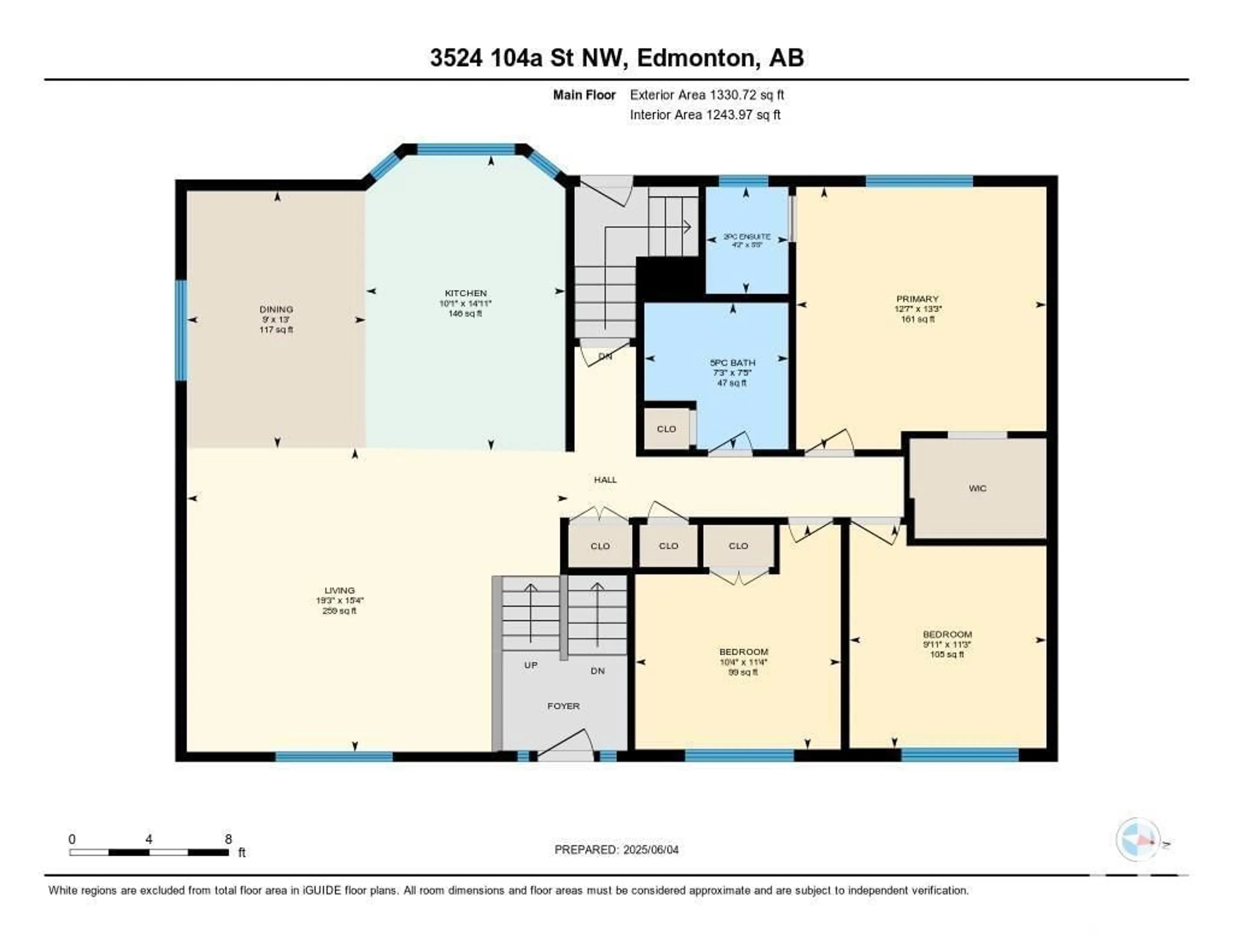 Floor plan for NW - 3524 104A ST, Edmonton Alberta T6J2N2
