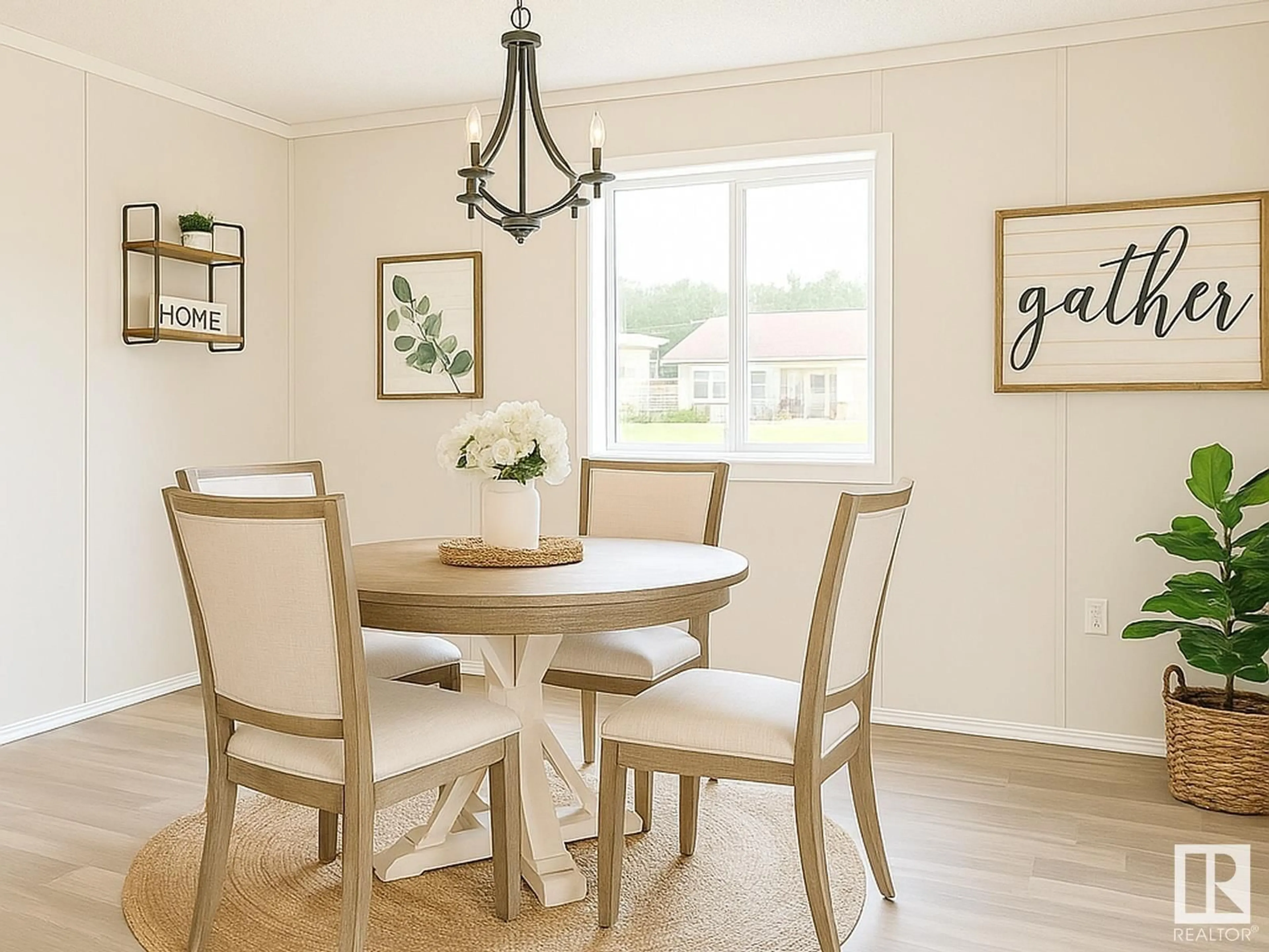 Dining room, wood/laminate floor for 74 WILLOW PARK ES, Leduc Alberta T9E5R5