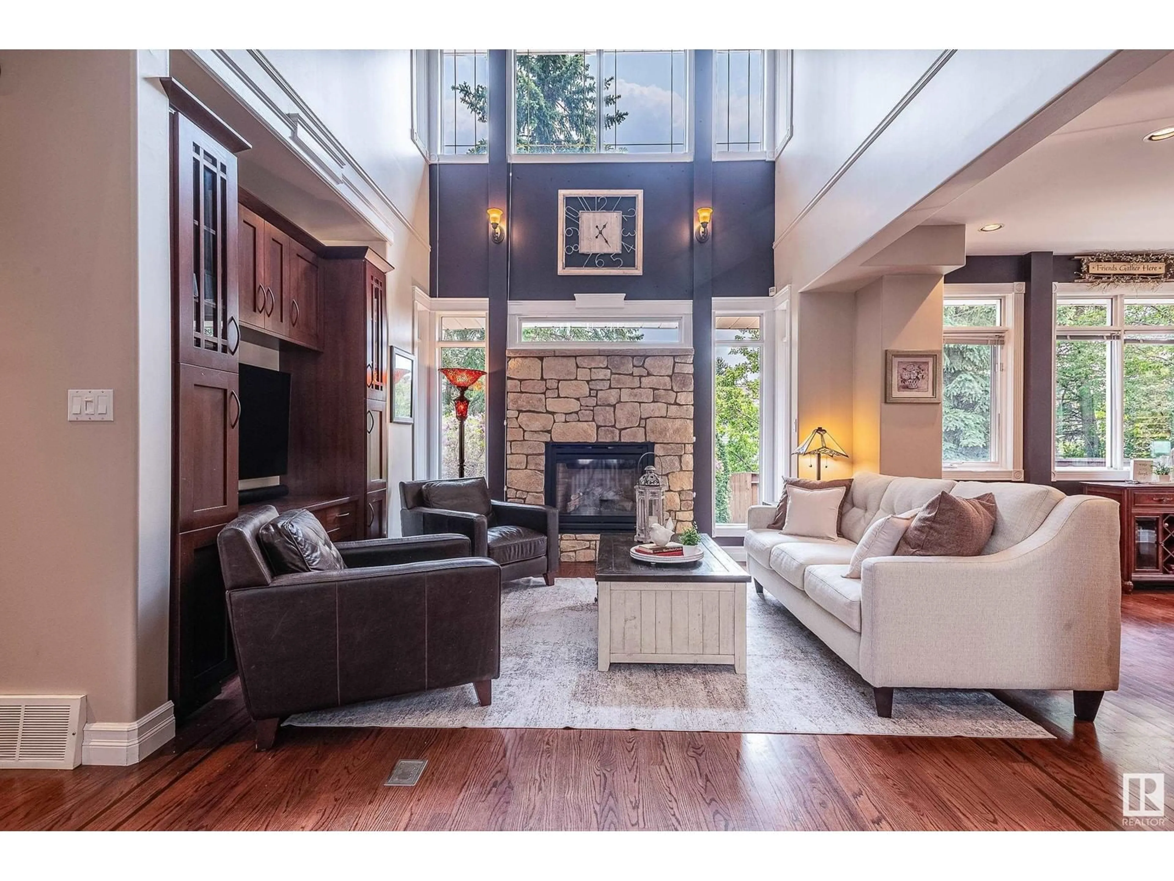 Living room with furniture, unknown for 15113 42 AV, Edmonton Alberta T6H5P6