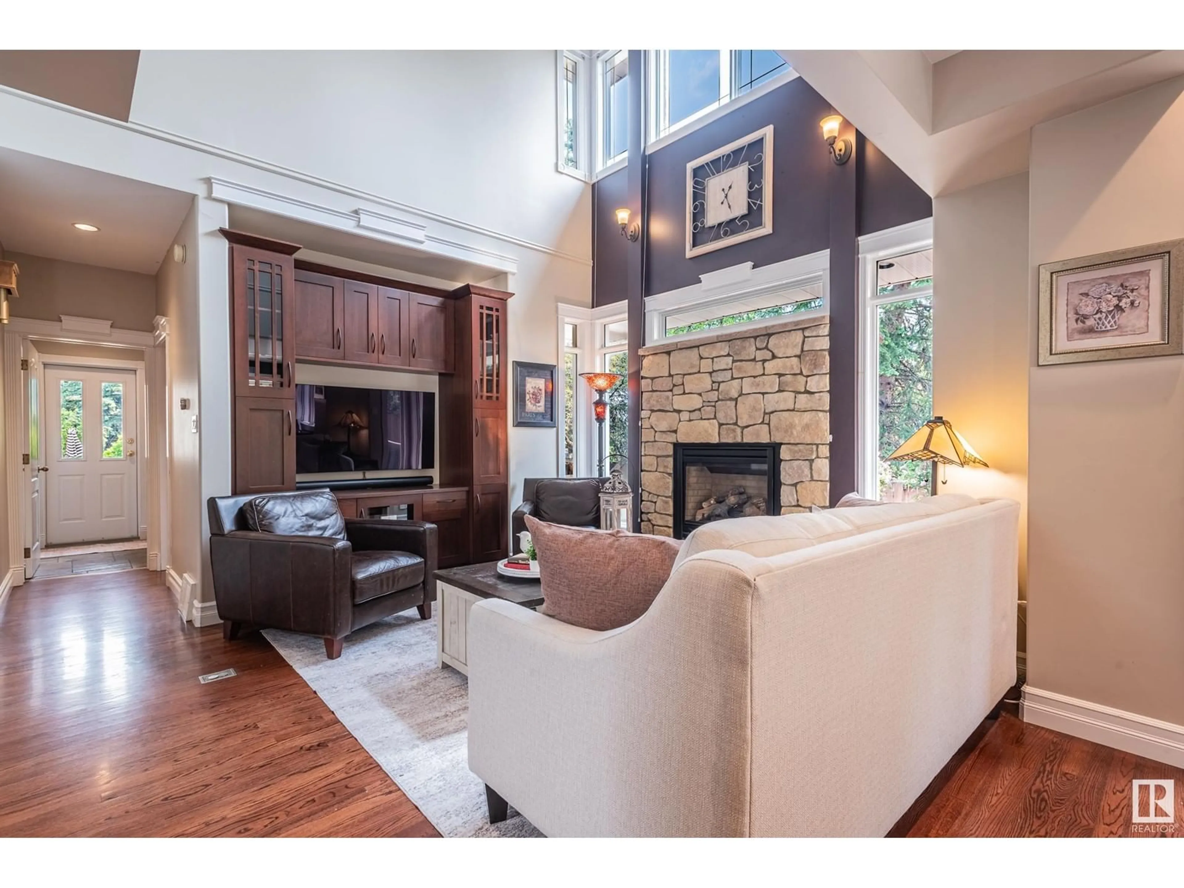 Living room with furniture, unknown for 15113 42 AV, Edmonton Alberta T6H5P6