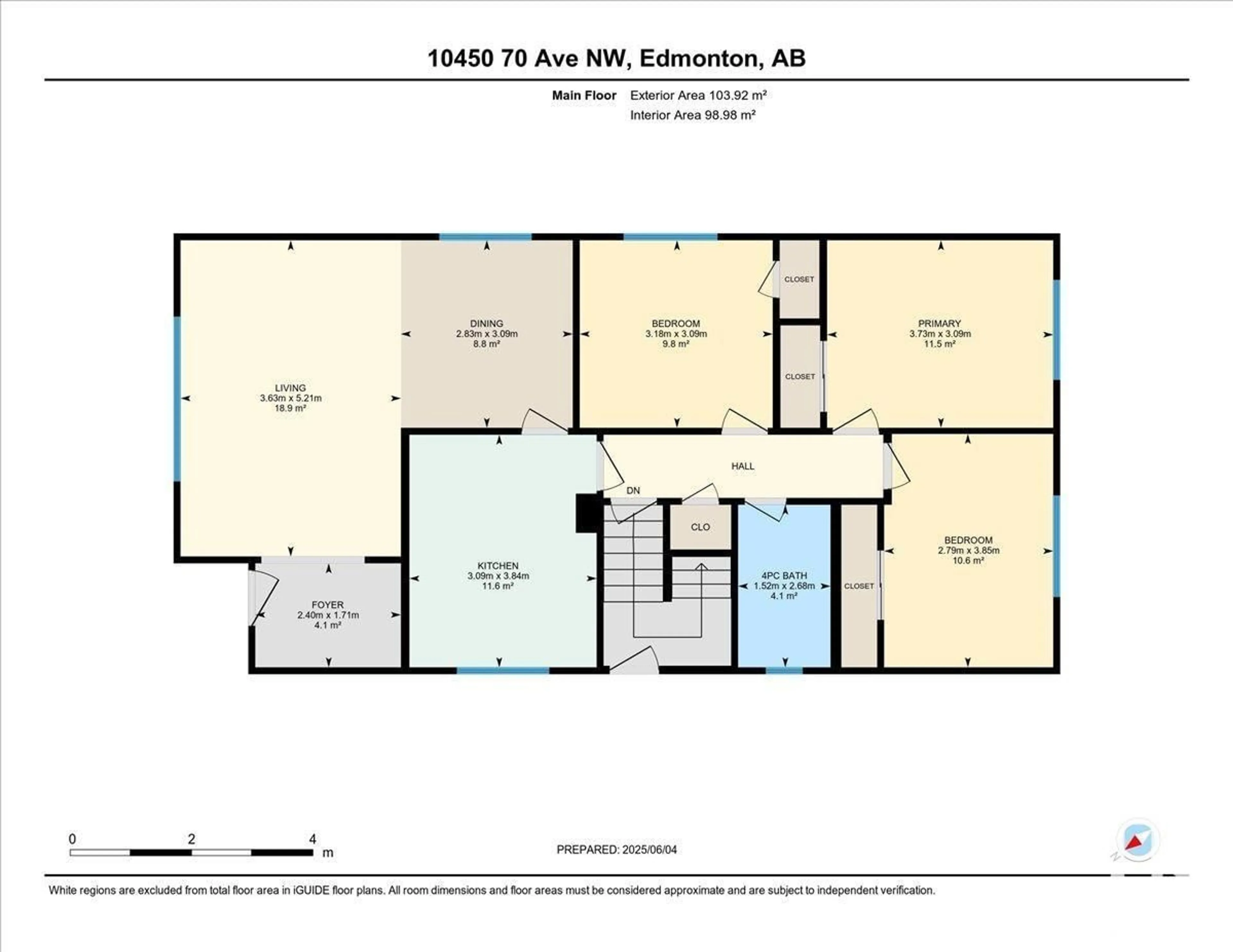 Floor plan for 10450 70 AV, Edmonton Alberta T6H2E8
