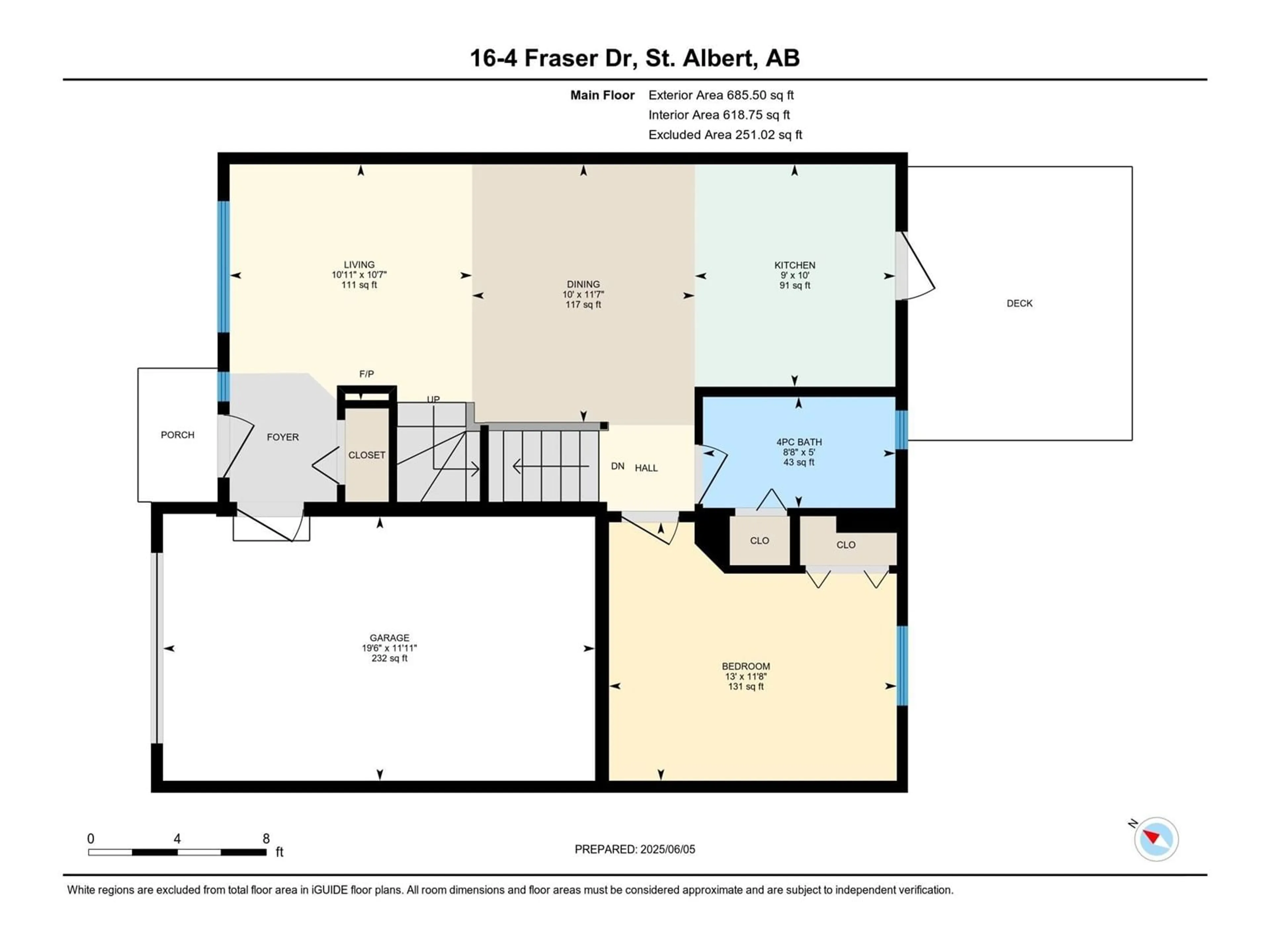 Floor plan for 4 - 16 FRASER DR, St. Albert Alberta T8N6P1