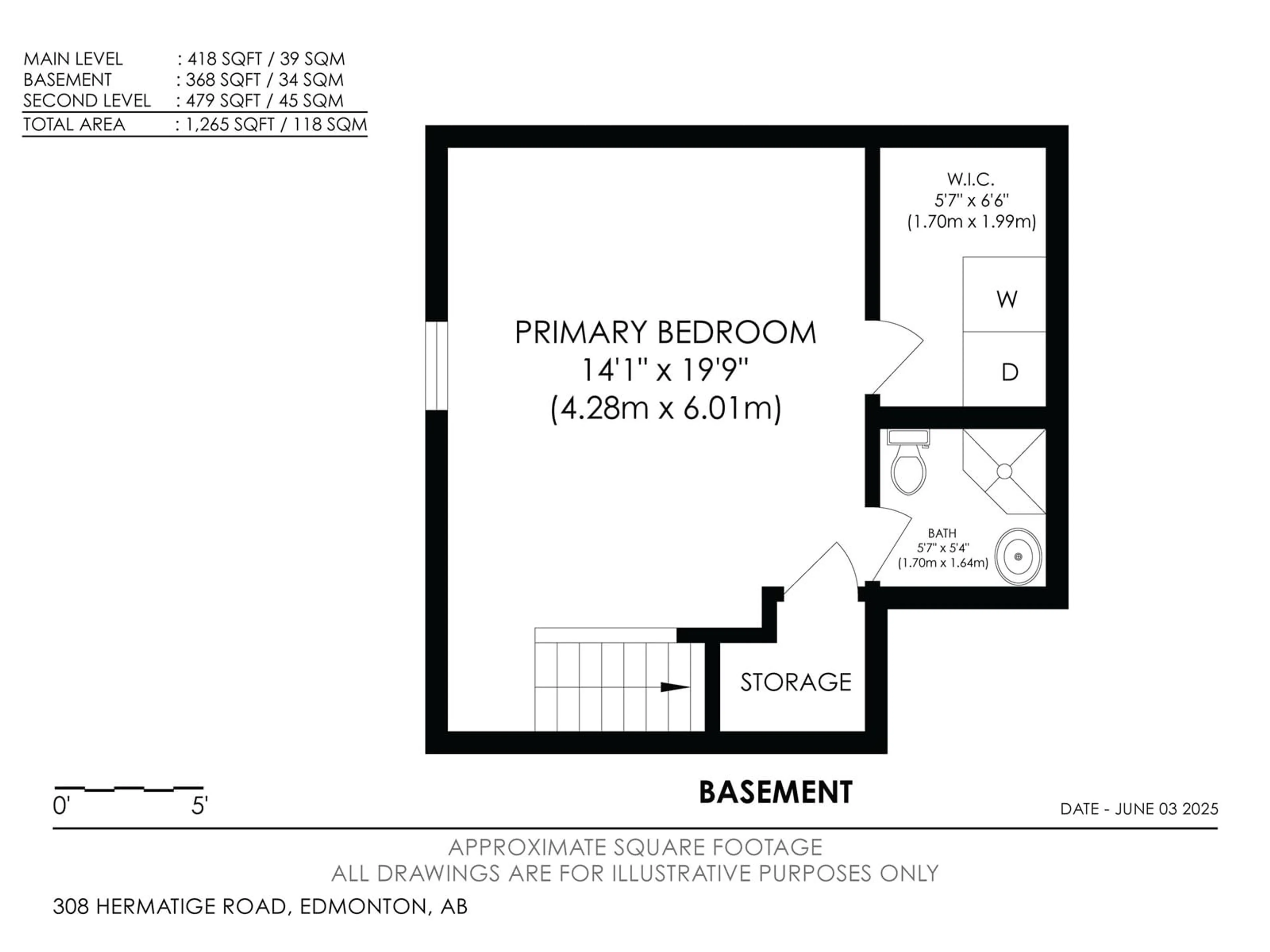 Floor plan for 308 HERMITAGE RD, Edmonton Alberta T5A2S3