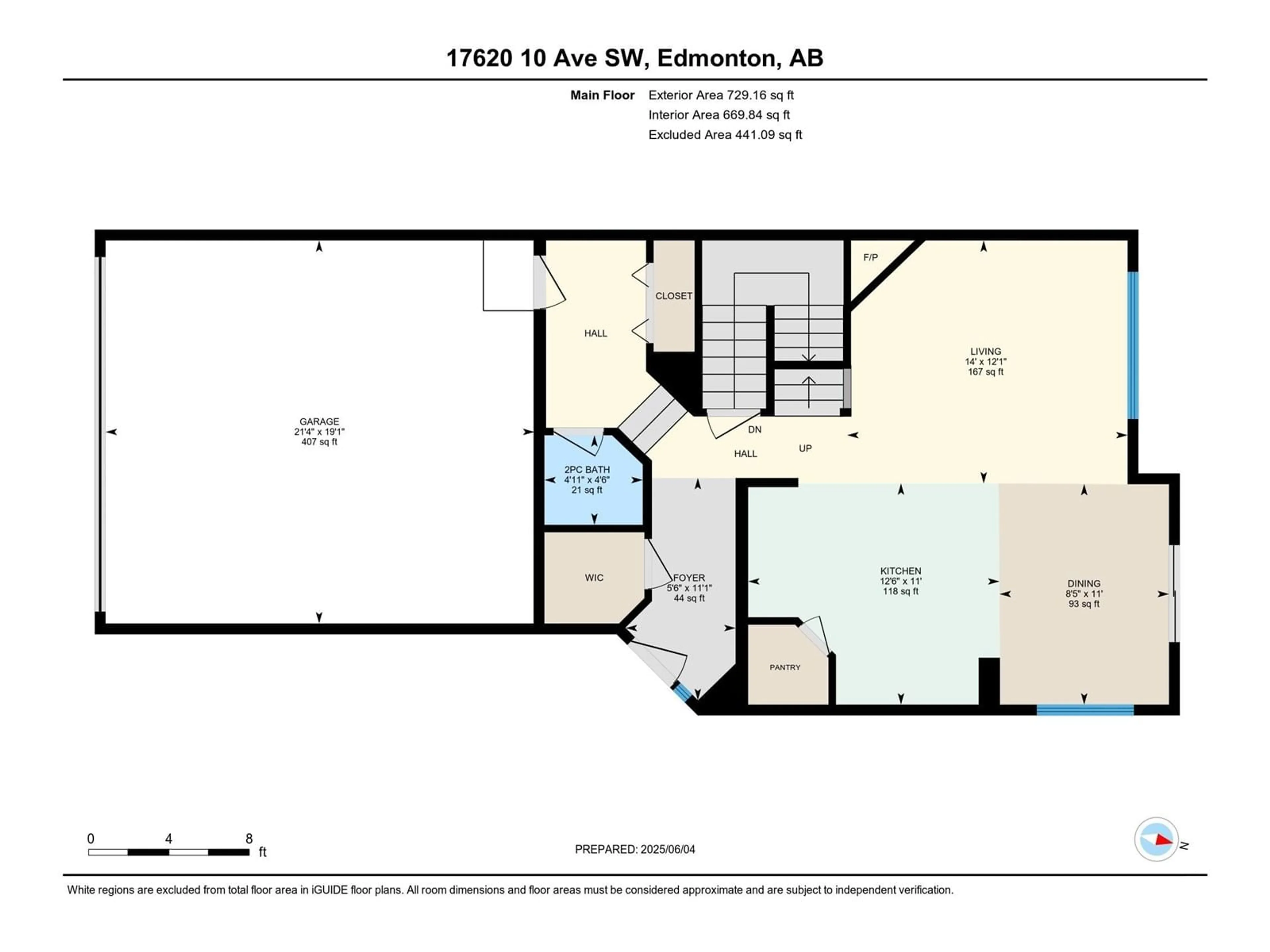 Floor plan for SW - 17620 10 AV, Edmonton Alberta T6W1Z9