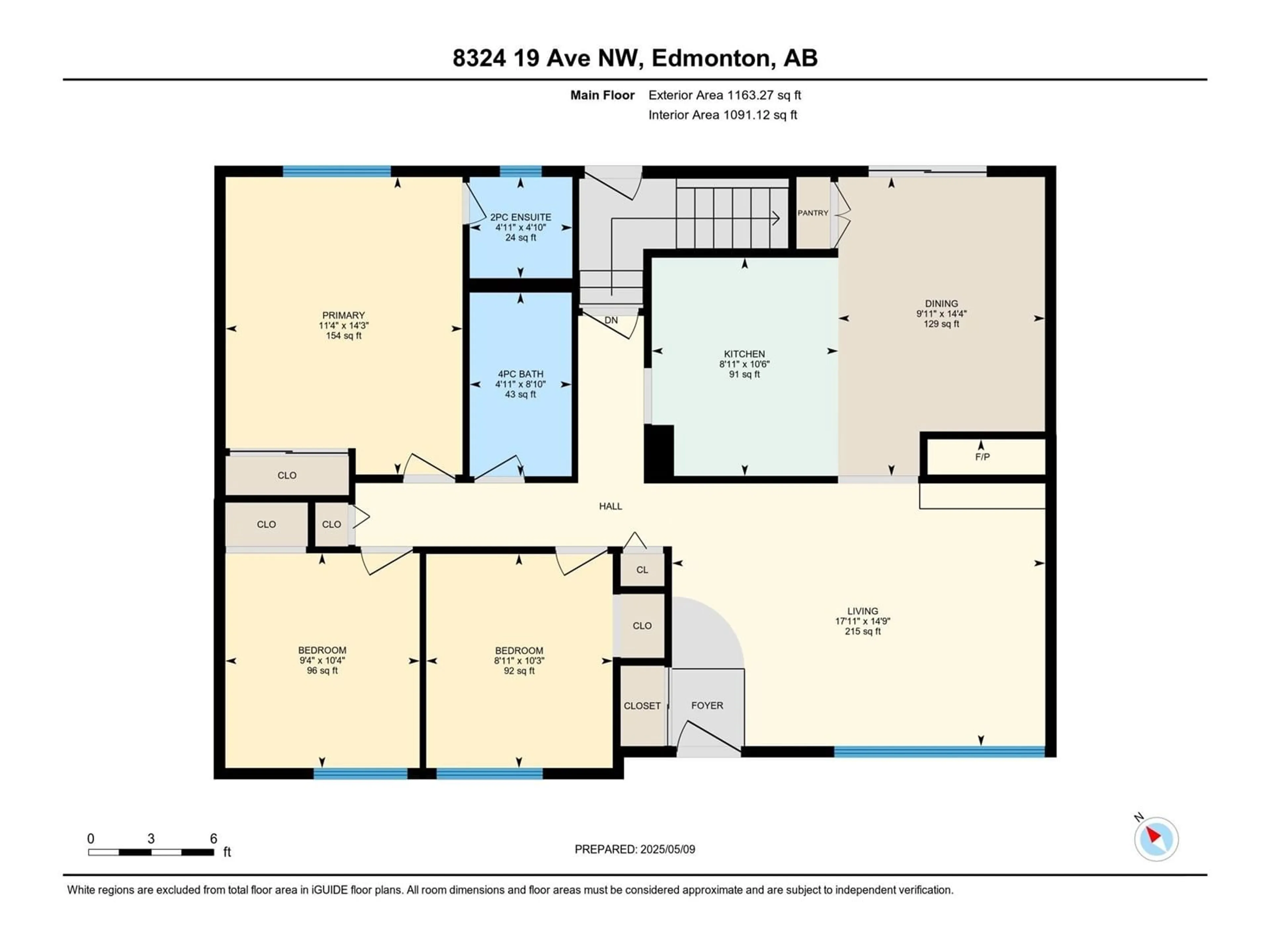 Floor plan for 8324 19 AV, Edmonton Alberta T6K2E1