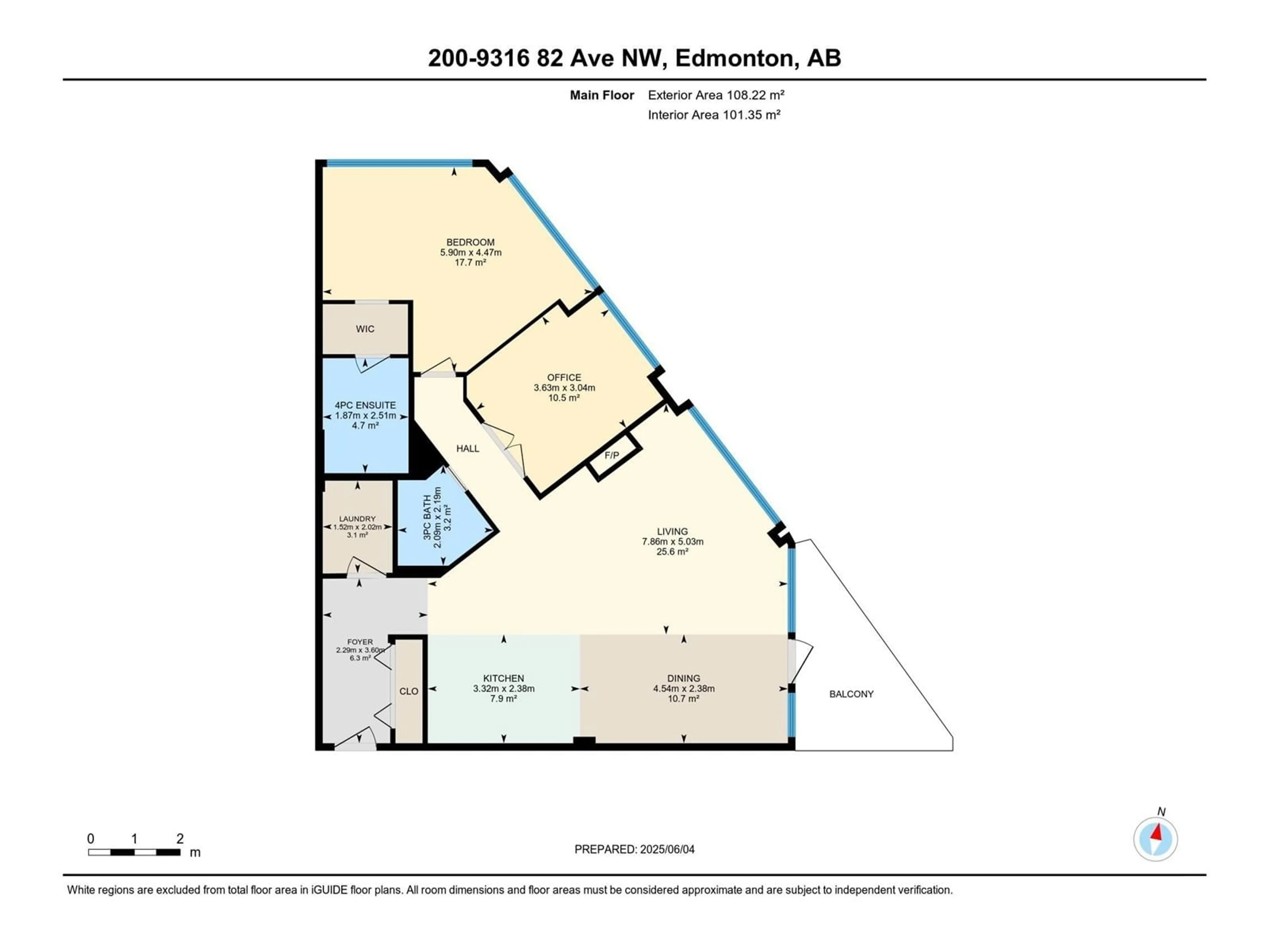 Floor plan for 200 - 9316 82 AV, Edmonton Alberta T6C0Z6