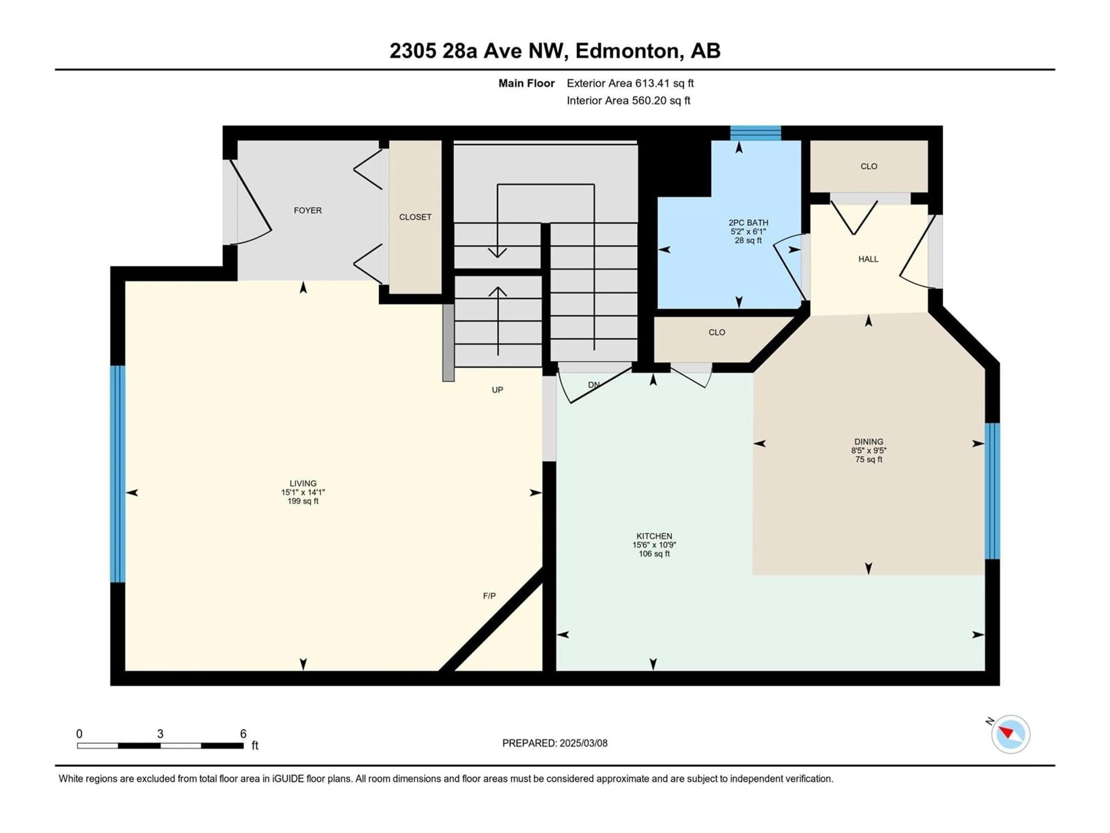 Floor plan for 2305 28A AV, Edmonton Alberta T6T0A2