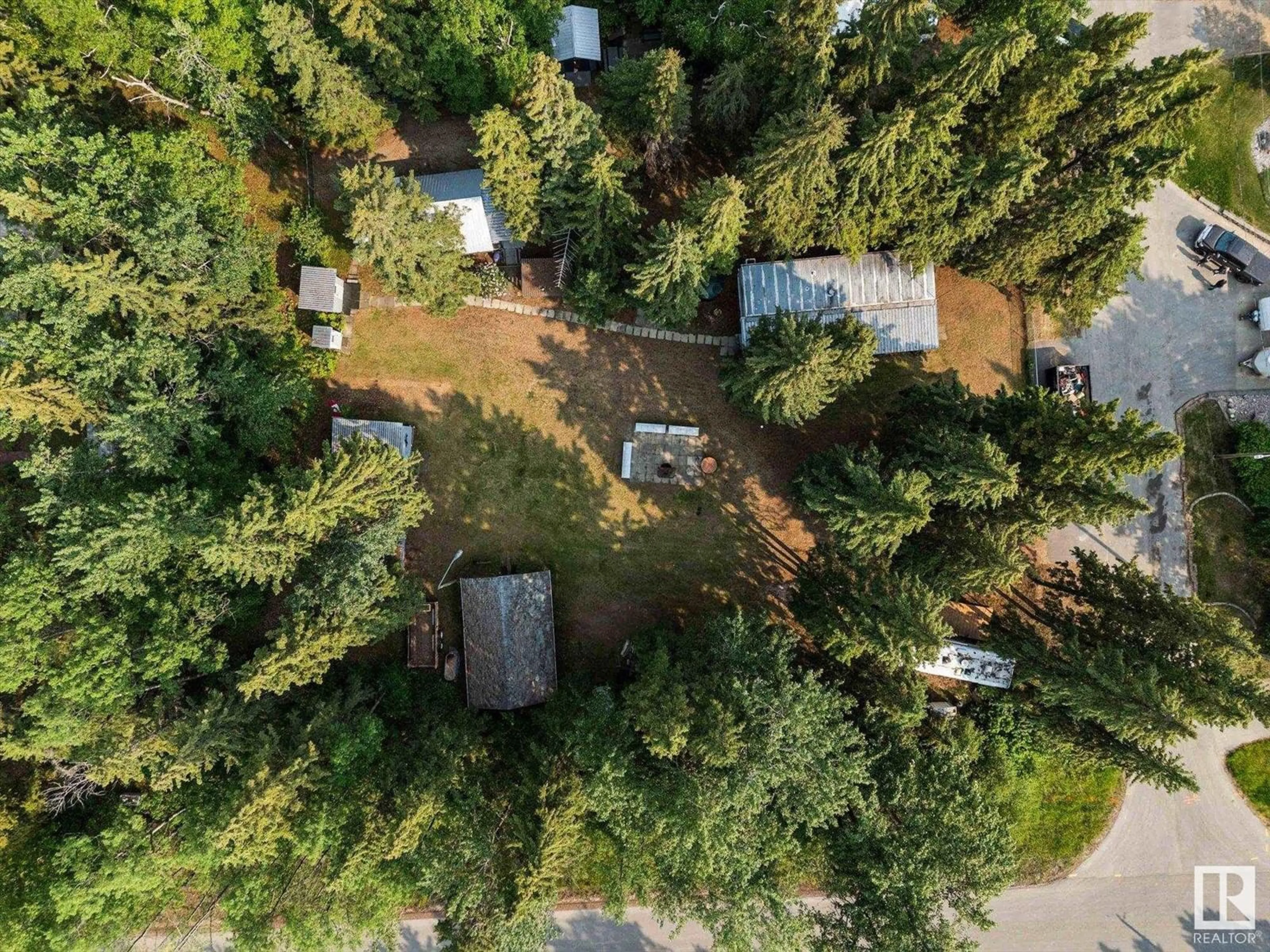 A pic from outside/outdoor area/front of a property/back of a property/a pic from drone, forest/trees view for #314 & 315 - 55230 RGE ROAD 10, Rural Sturgeon County Alberta T8R0K4
