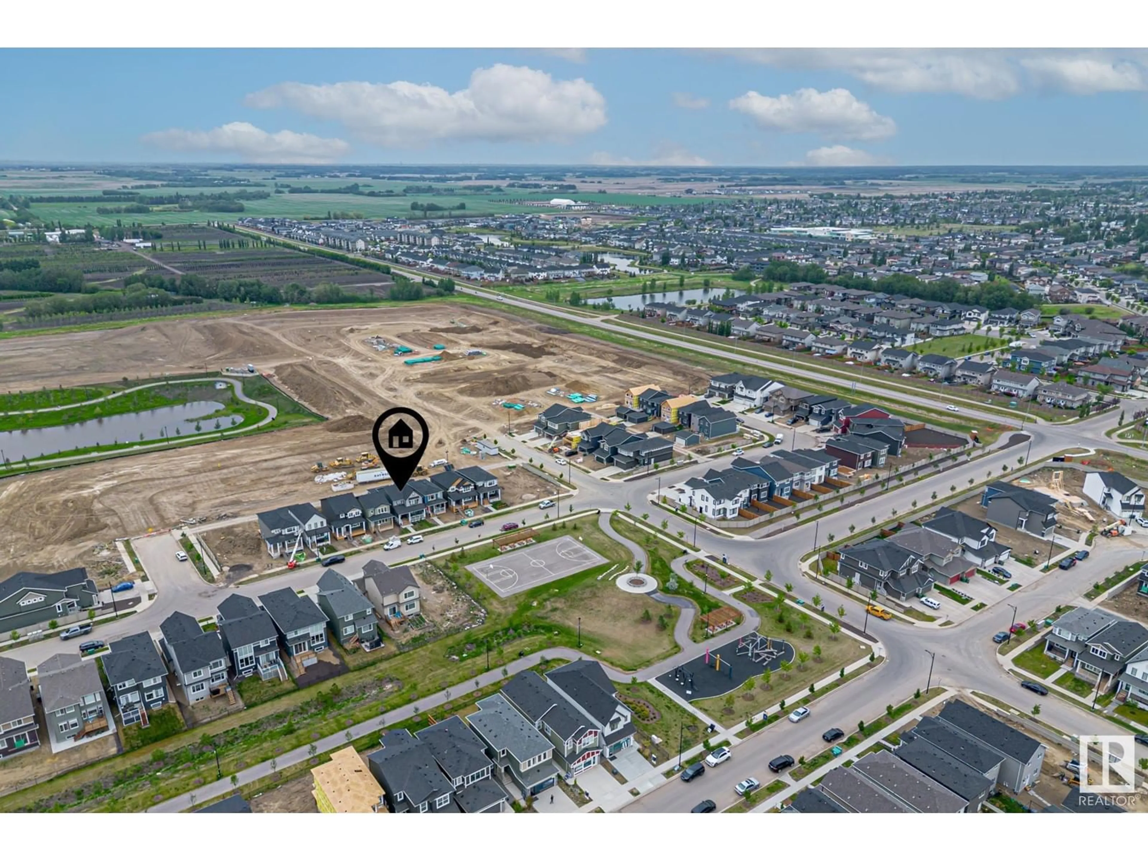 A pic from outside/outdoor area/front of a property/back of a property/a pic from drone, street for 7012 54 AV, Beaumont Alberta T4X2Z9