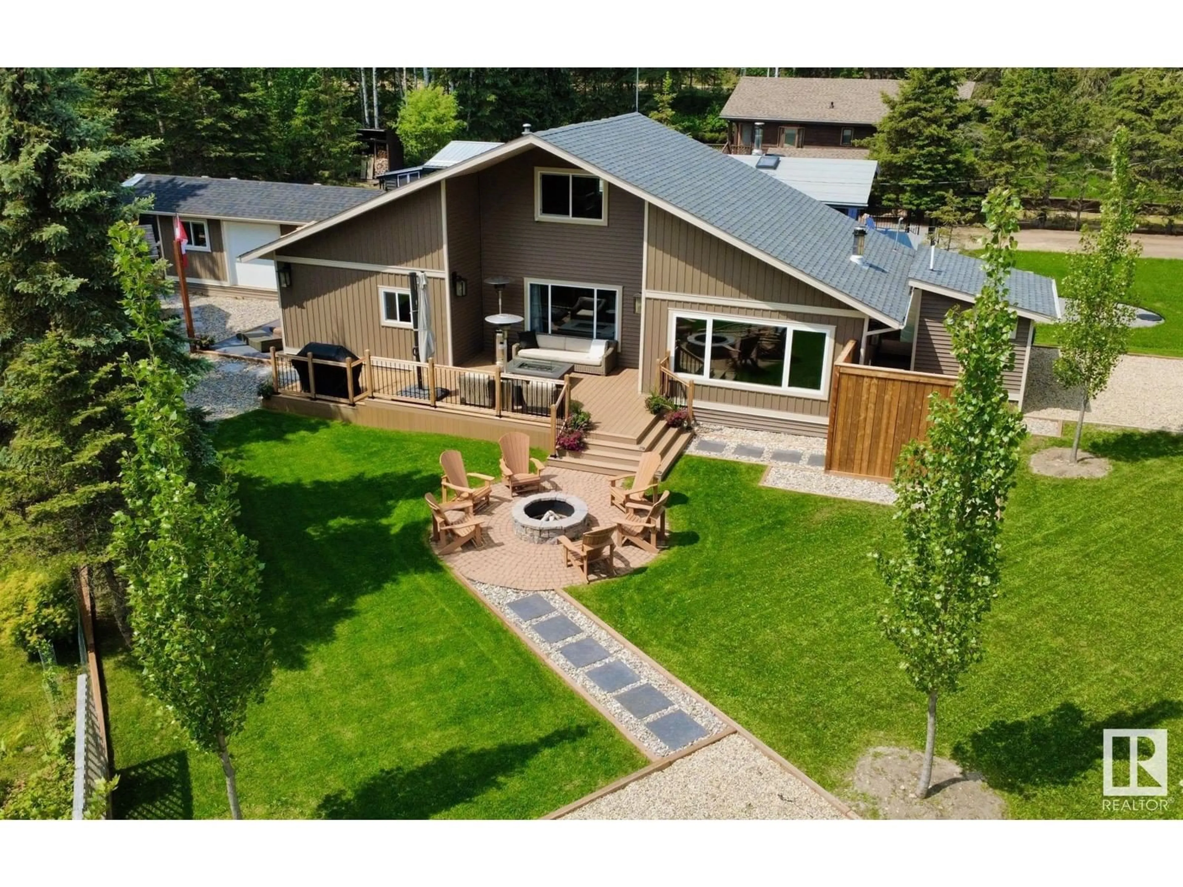 A pic from outside/outdoor area/front of a property/back of a property/a pic from drone, unknown for 610 LONG LAKE DR, Long Lake Alberta T0A1B0