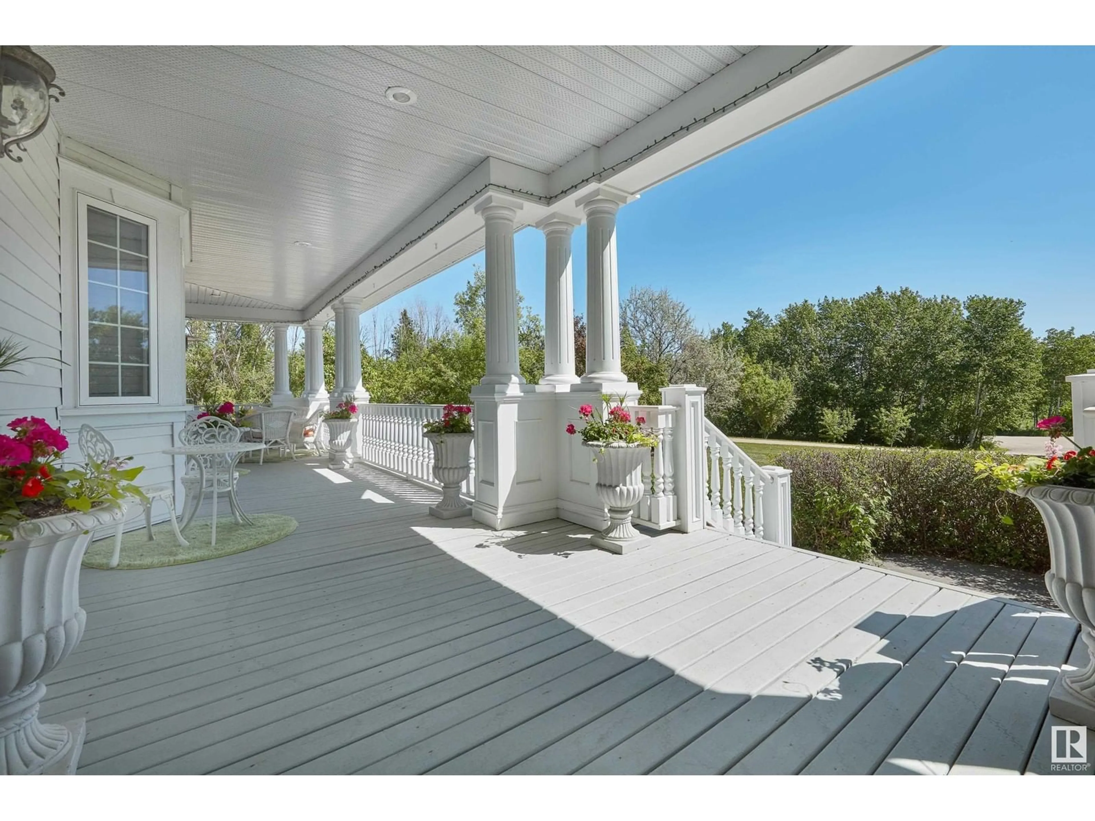 Patio, water/lake/river/ocean view for 22459 - 55 TOWNSHIP ROAD 530, Rural Strathcona County Alberta T8E2K5