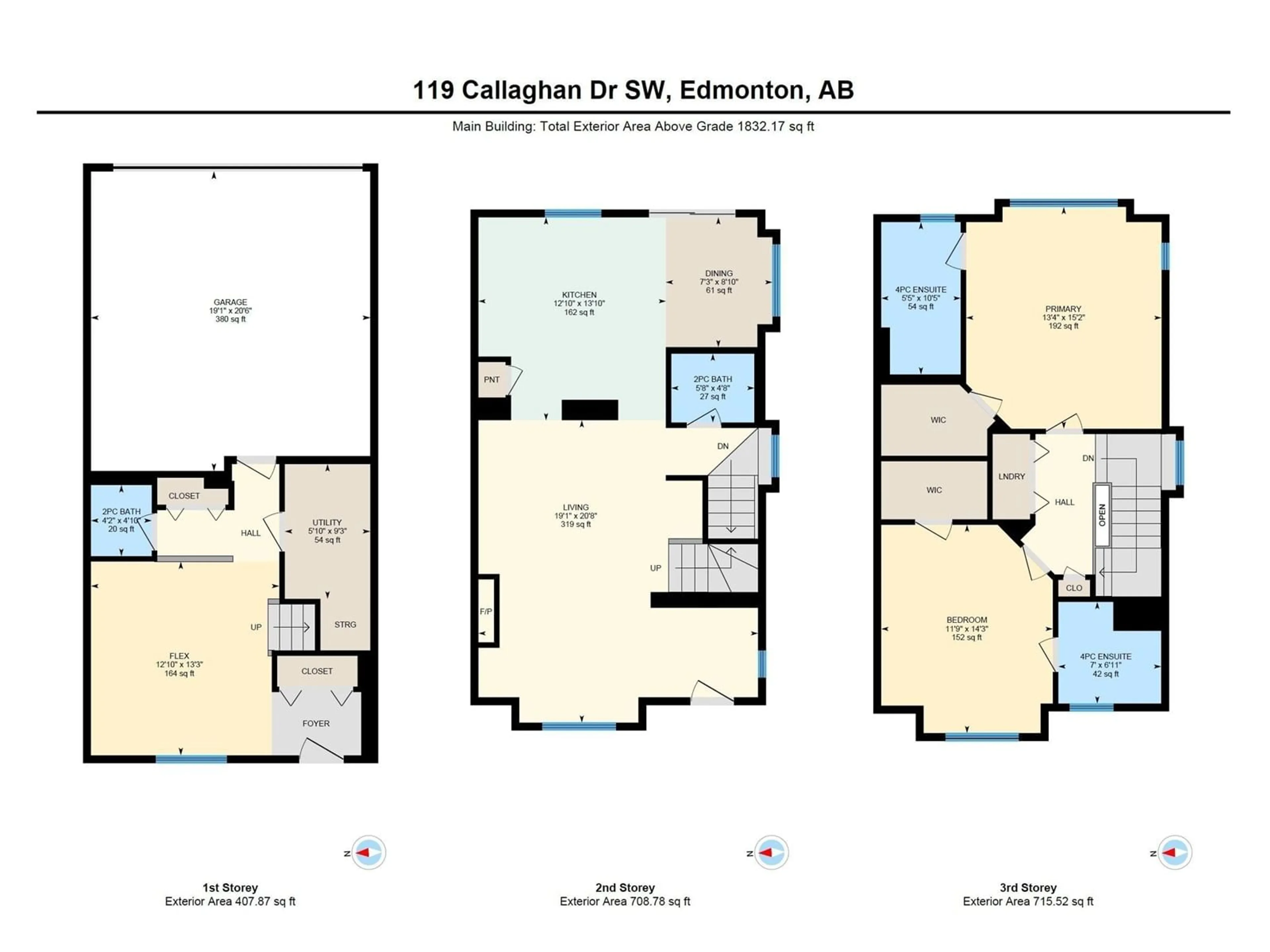 Floor plan for 119 CALLAGHAN DR, Edmonton Alberta T6W0J8