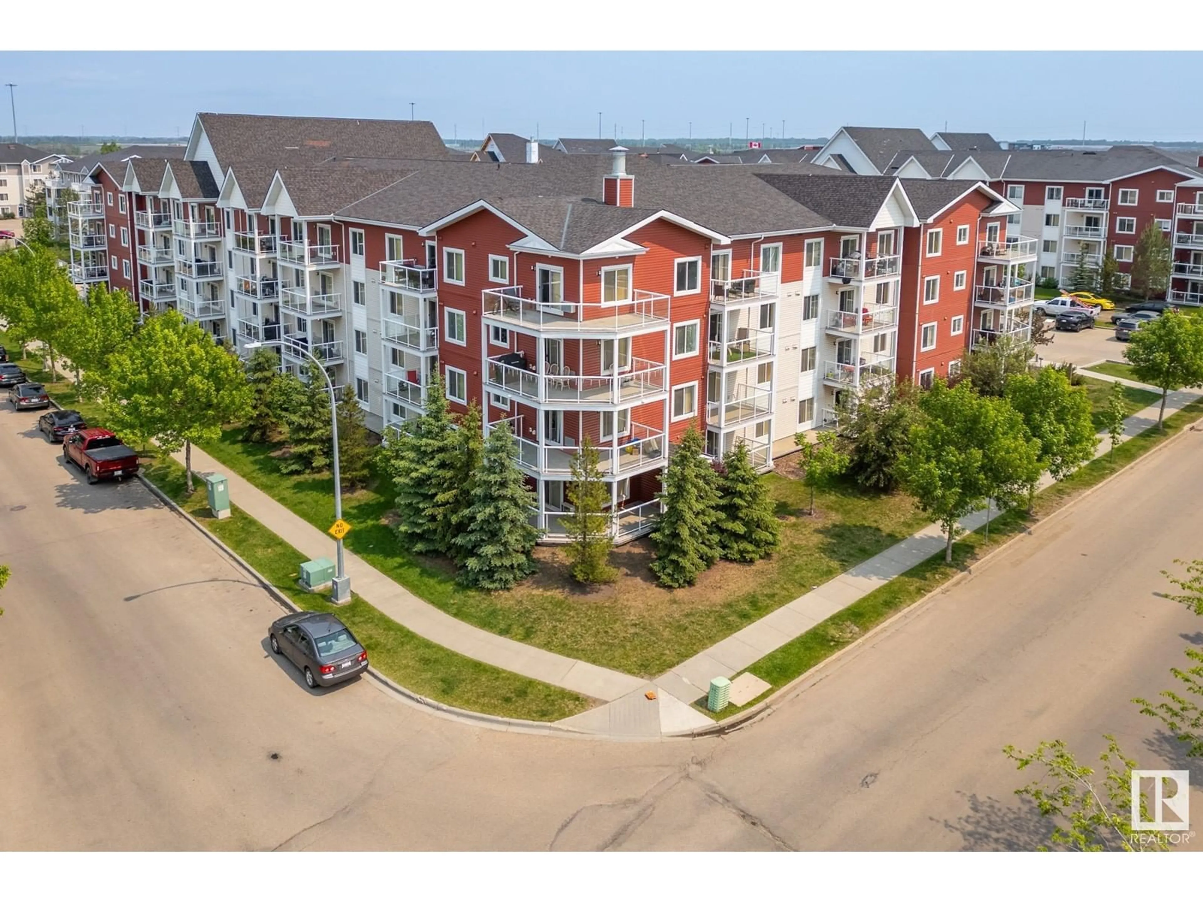 A pic from outside/outdoor area/front of a property/back of a property/a pic from drone, unknown for #408 - 2229 44 AV, Edmonton Alberta T6T0W6