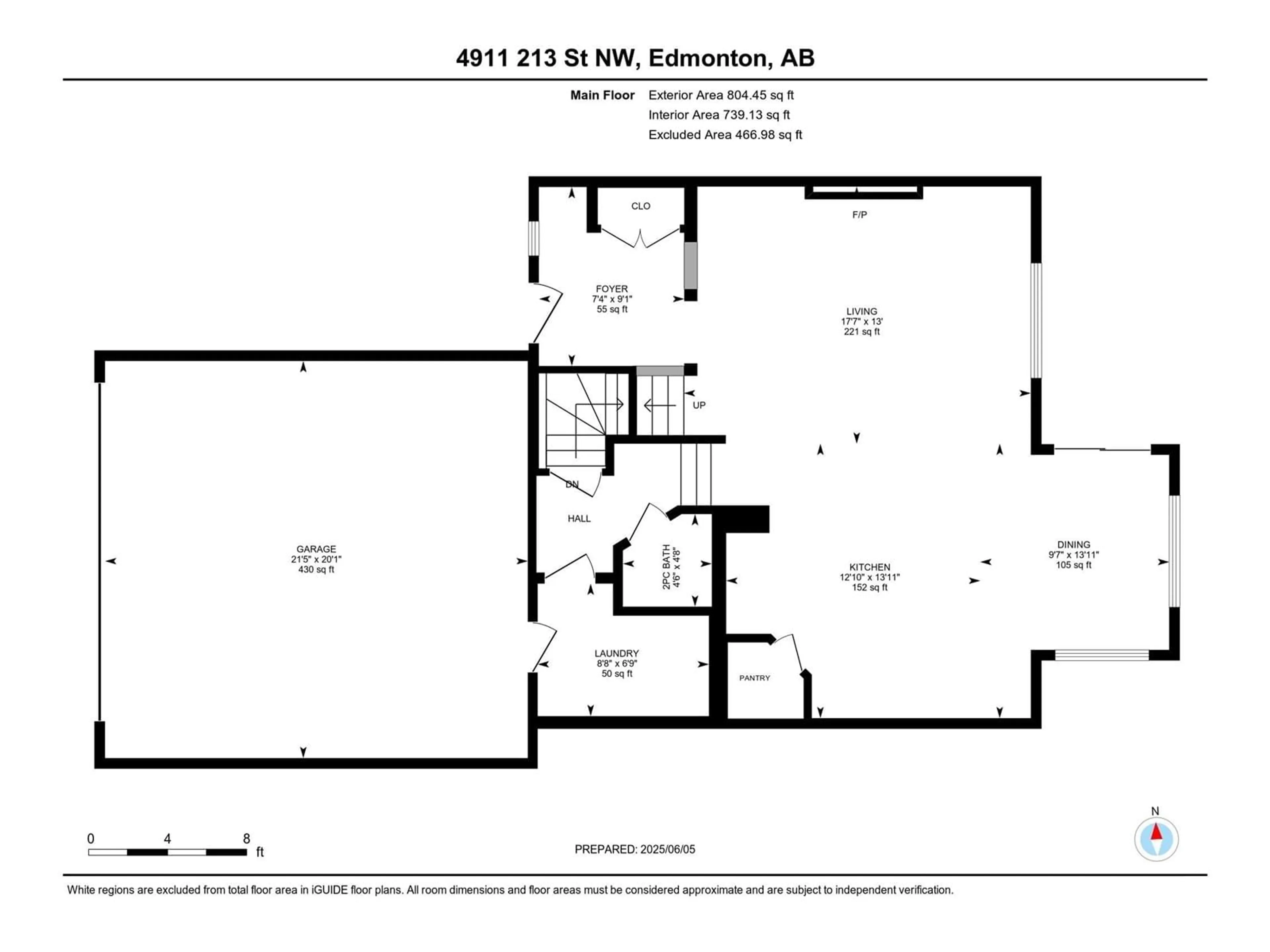 Floor plan for 4911 213 ST, Edmonton Alberta T6M0G6
